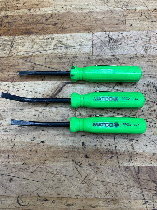 Matco Green Mini Pocket Prybar Set PPG3K