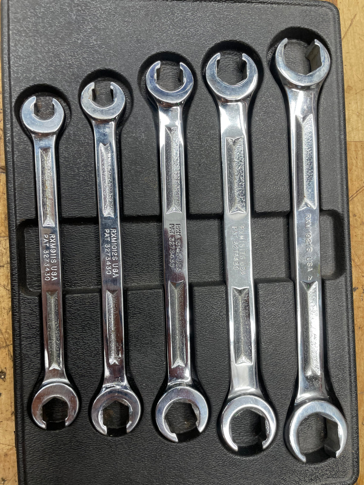 Snap On Metric Flare Wrench Set 5pc Vintage 9-21mm USA