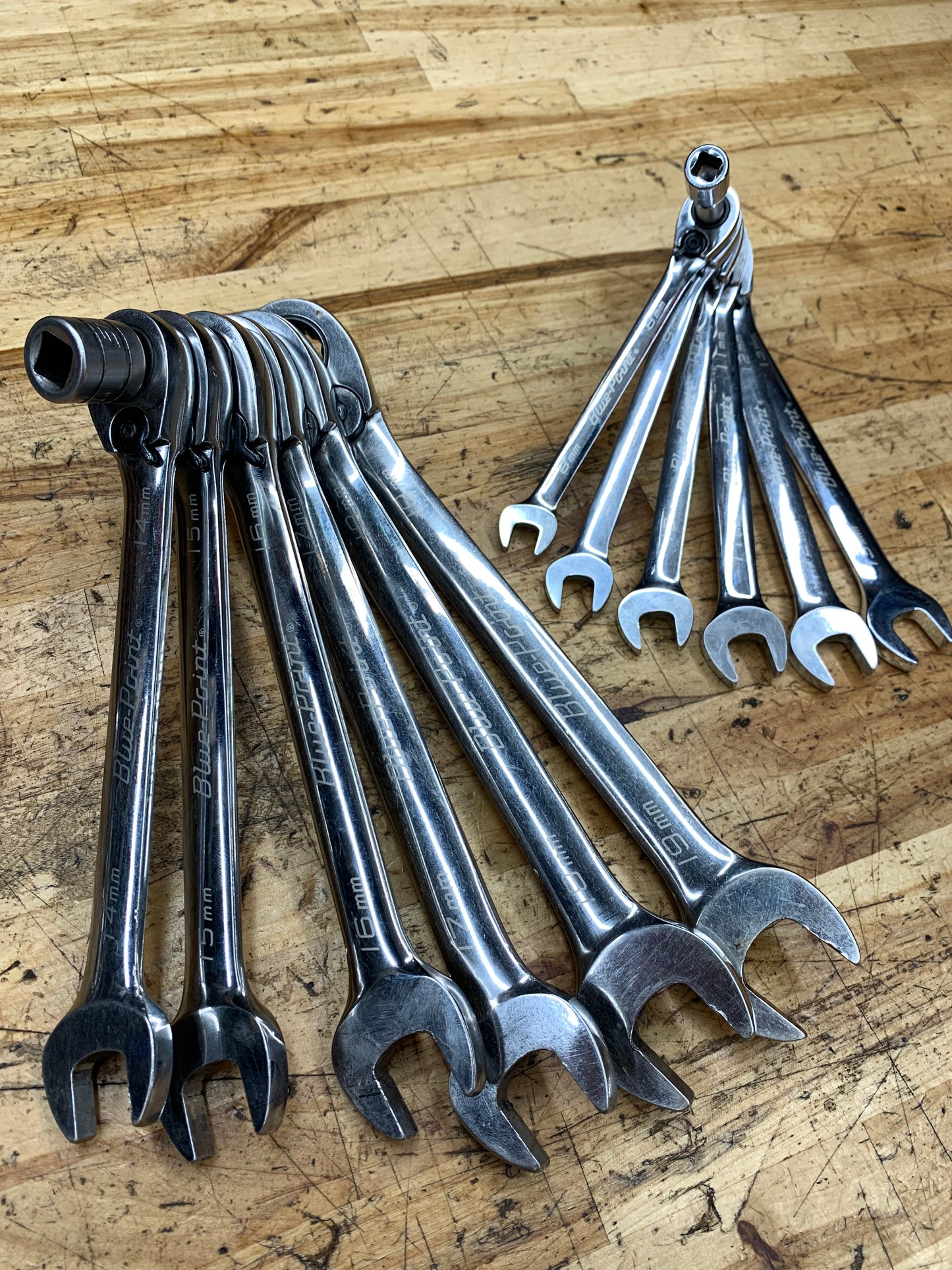 Blue Point Metric Ratcheting Combo Wrench Set 8-19mm 12pc BOERM712