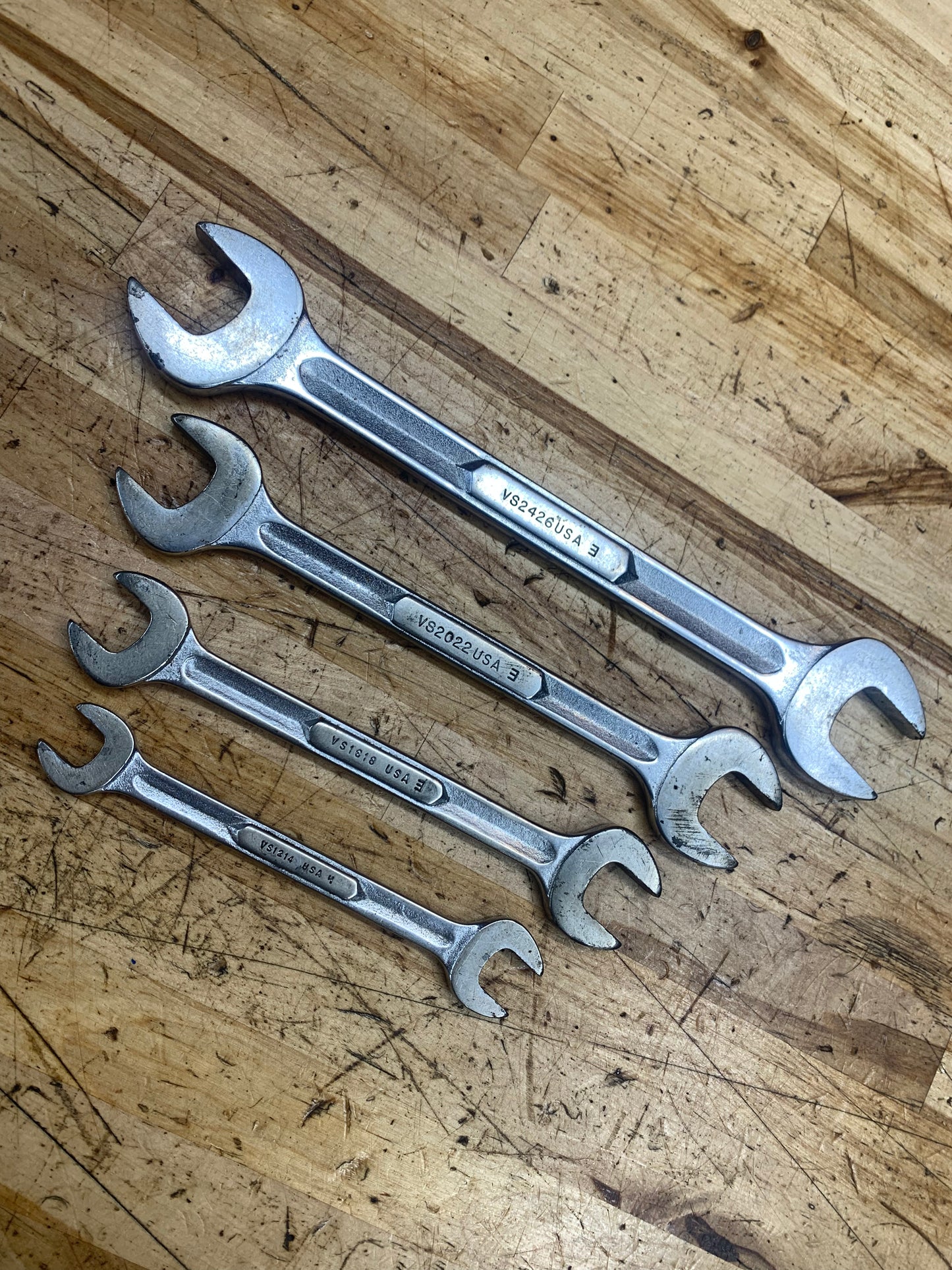 Snap On SAE Open Wrench Set Vintage 4pc. USA