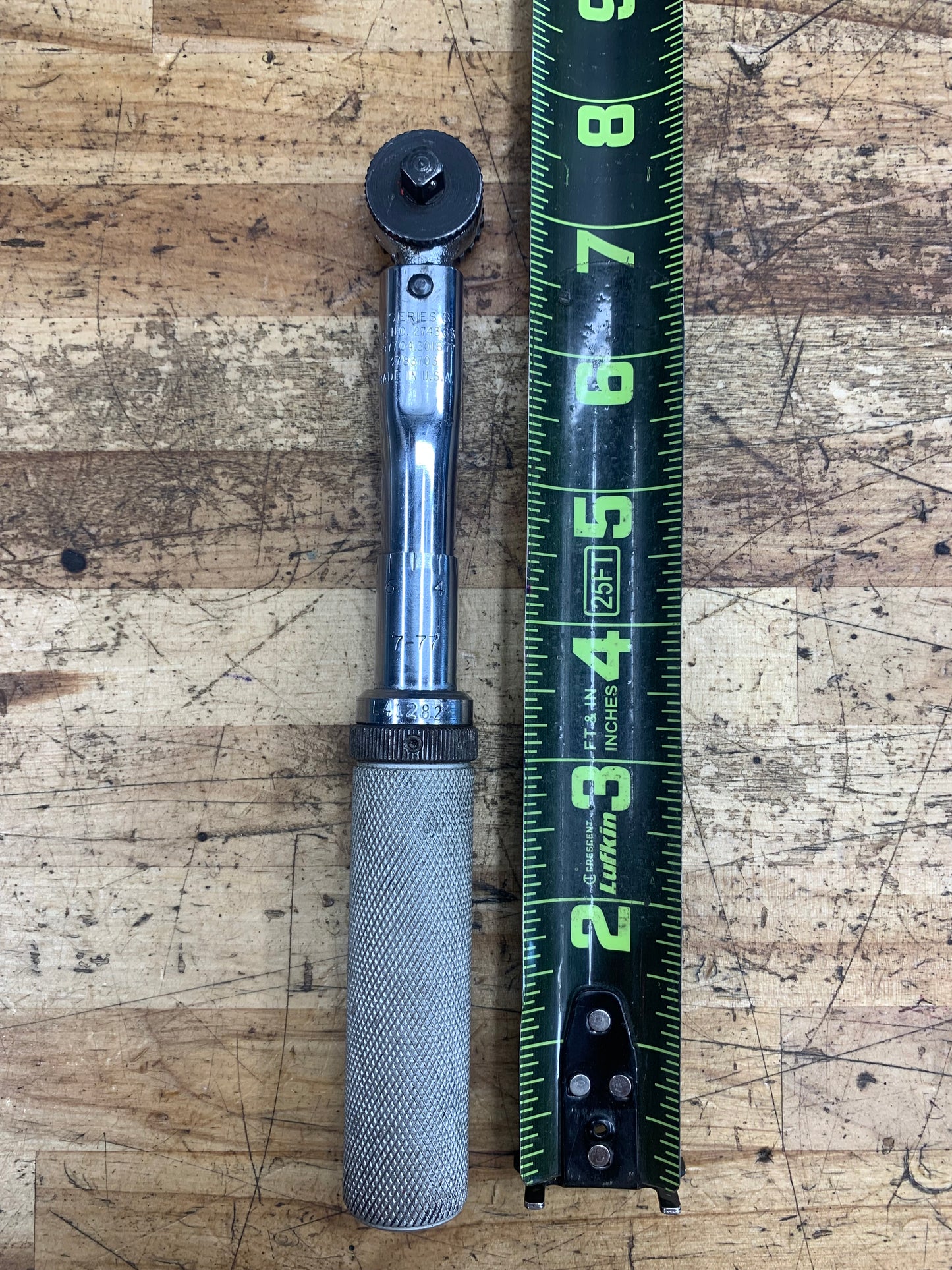 Snap On 1/4" Click Style Micrometer Torque Wrench 5-50 In. Lb. QJR-104A
