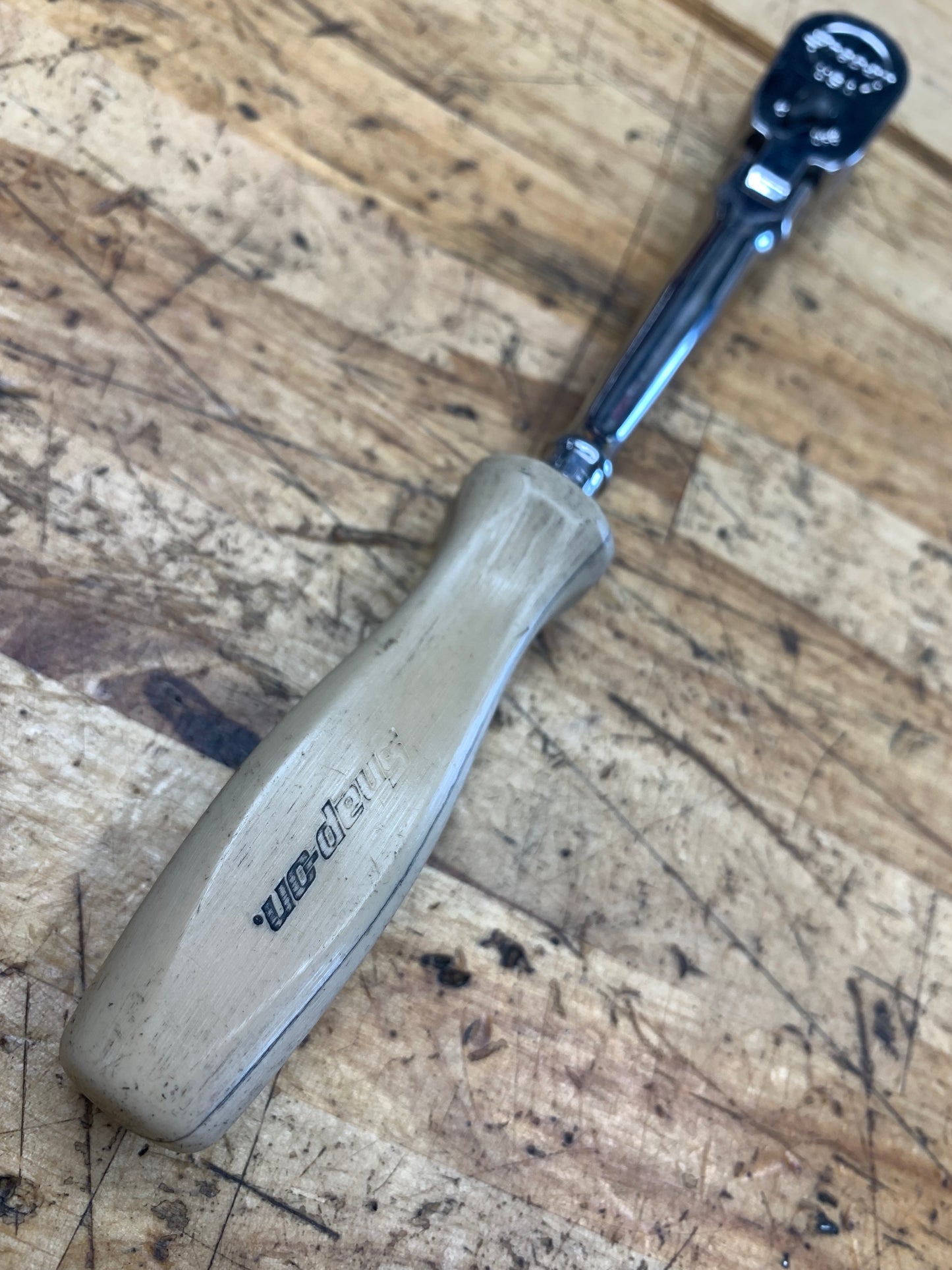 Snap On 1/4" Flex Head Combat Tan Hard Handle Ratchet USA THLFD72