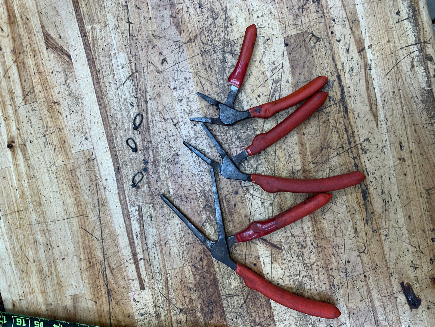EZ Red 3pc Right Angle Pistol Grip Kiwi Pliers