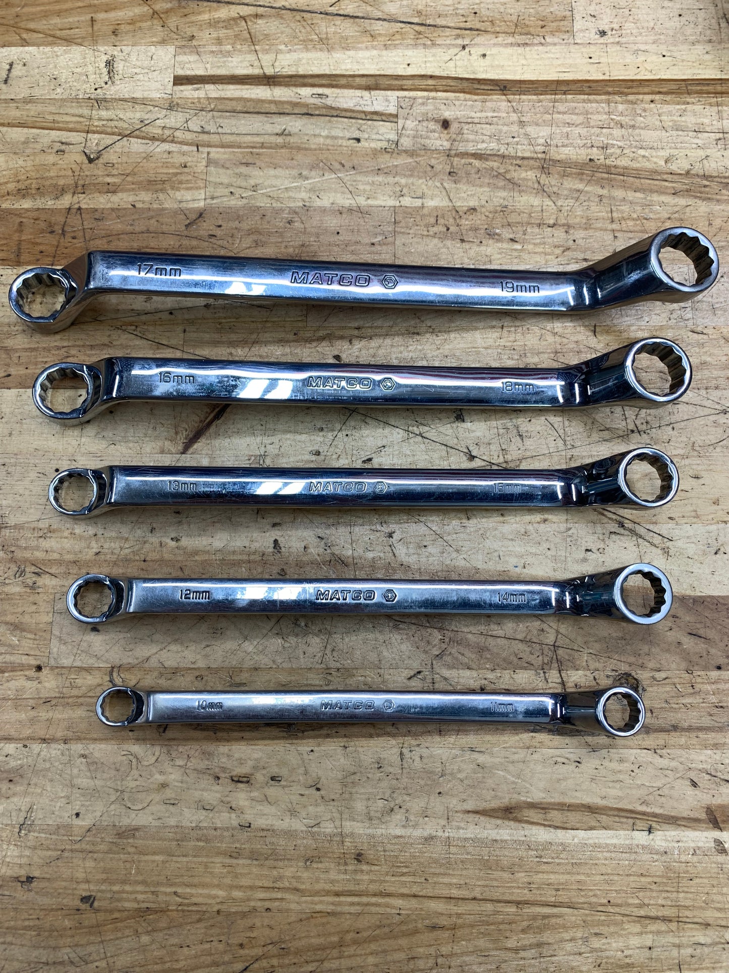 Matco Metric Offset Box Wrench Set 5pc USA