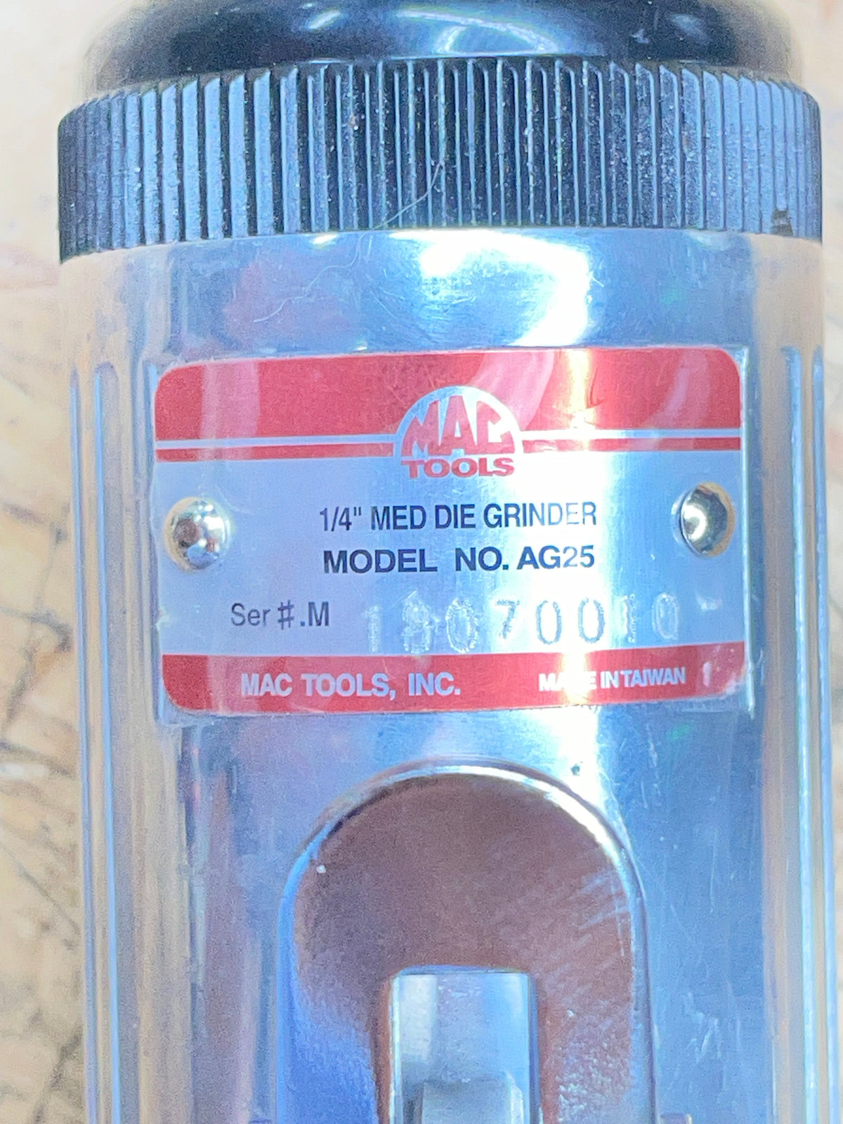 Mac Tools Air Die Grinder Straight EXCELLENT CONDITION AG25