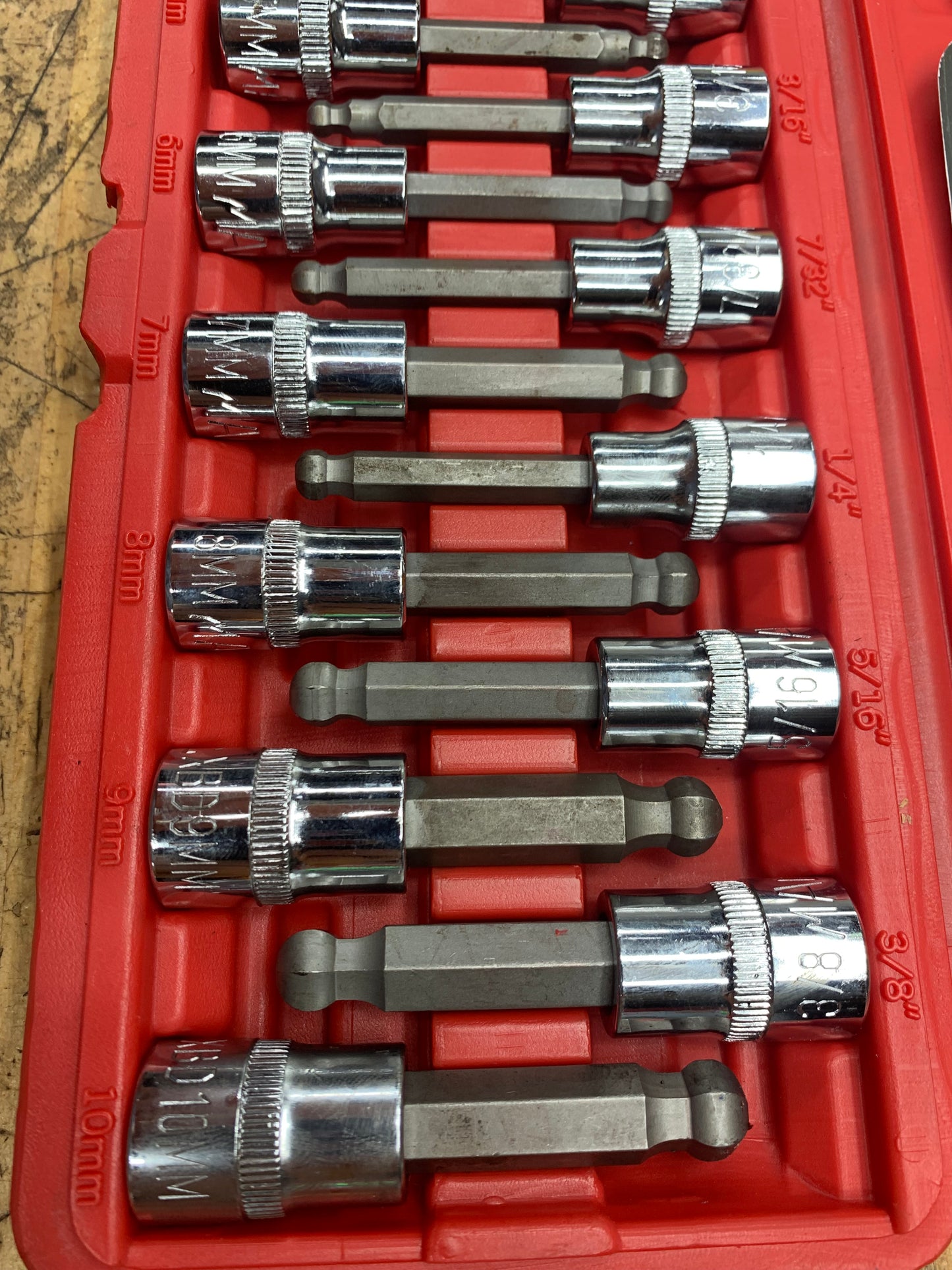 Mac Tools Ball End Hex Bit Socket Set SAE/Metric SXAB15B