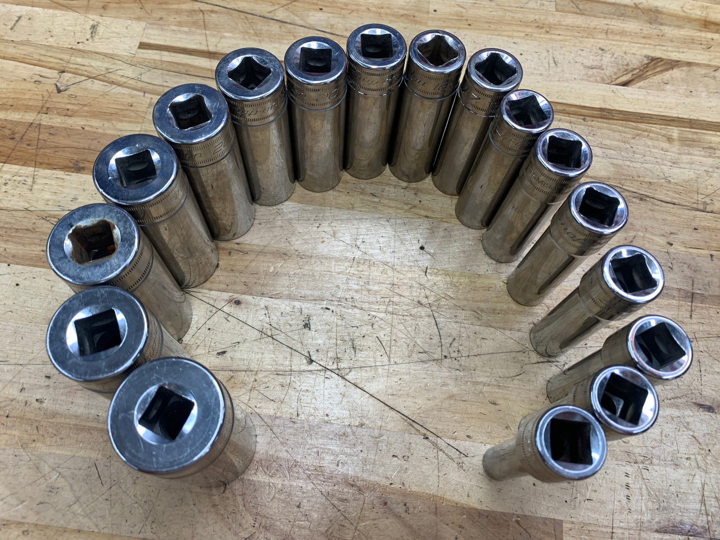 Snap On 1/2" Metric Deep Socket Set 17pc