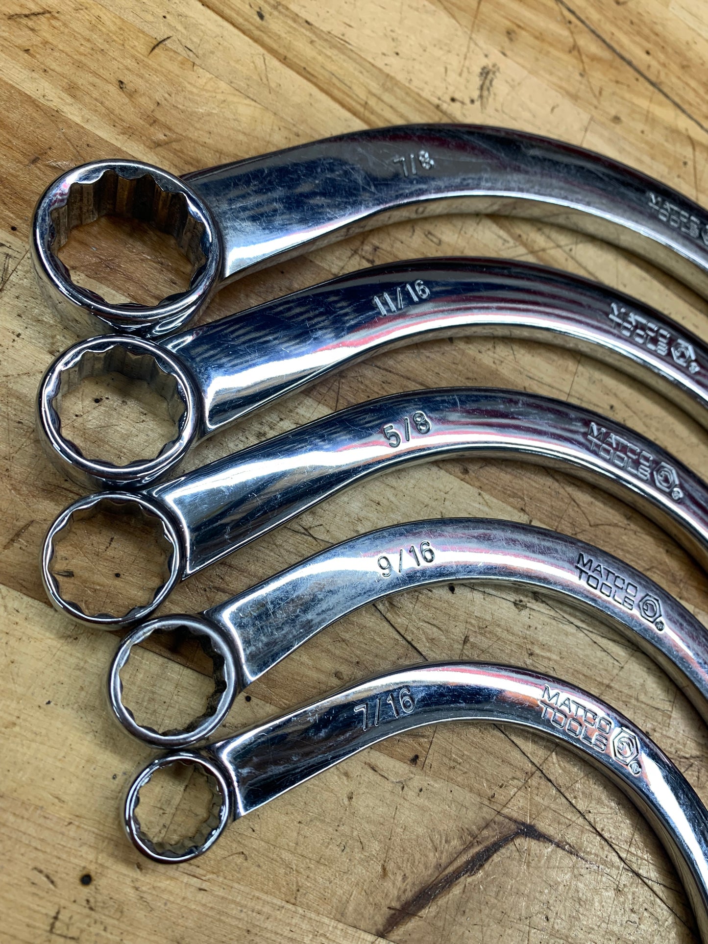 Matco SAE Half Moon Obstruction wrench set 5pc SMH5T