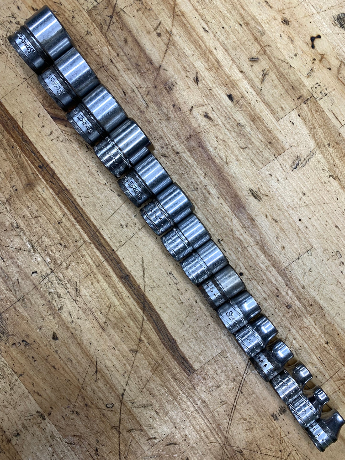 Snap On 3/8” Metric Shallow Socket Set 16pc. USA 6-20mm