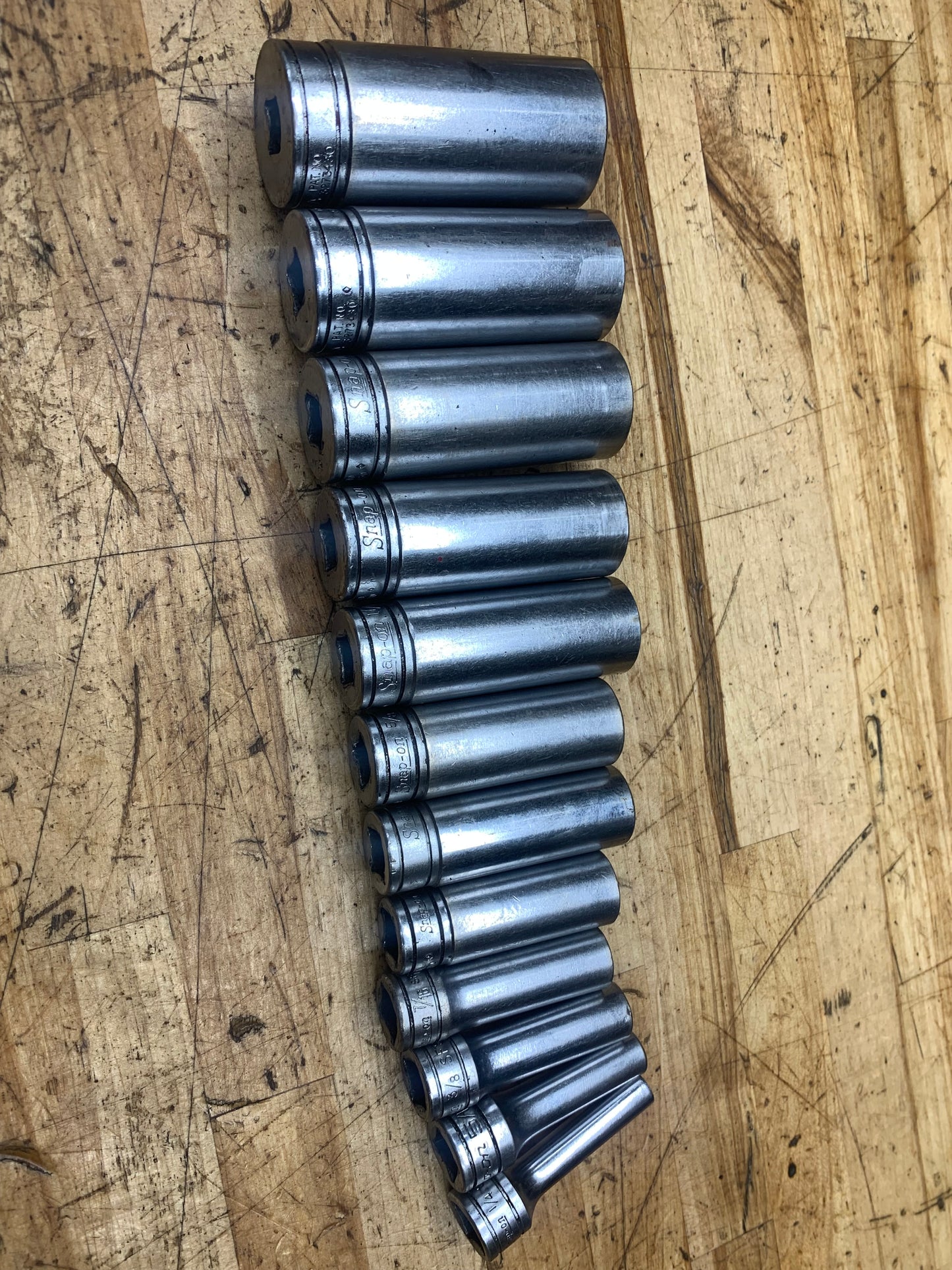 Snap On 3/8" SAE Deep Socket Set 12pc USA