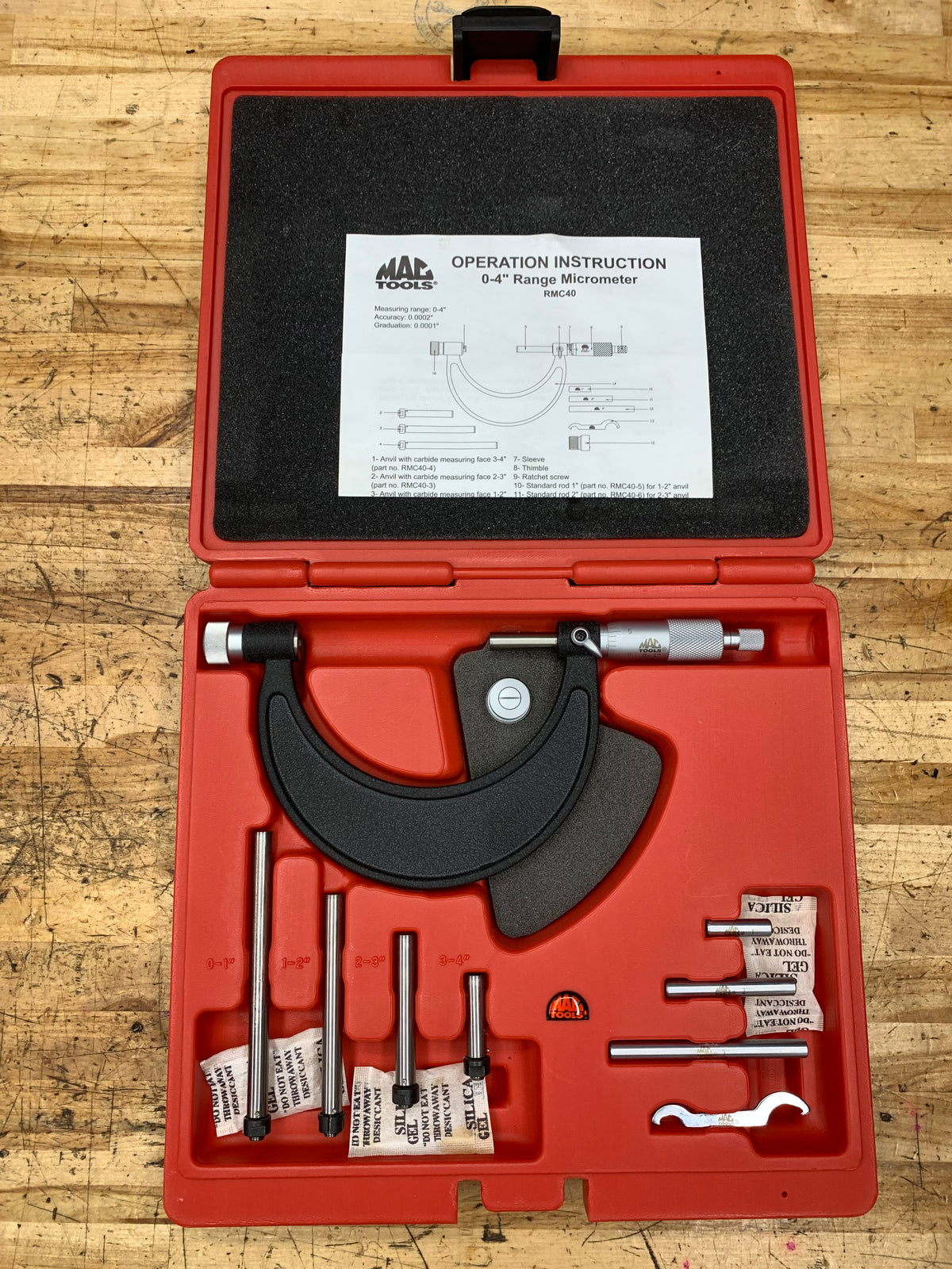 Mac Tools 0-4” Micrometer LIKE NEW RMC40