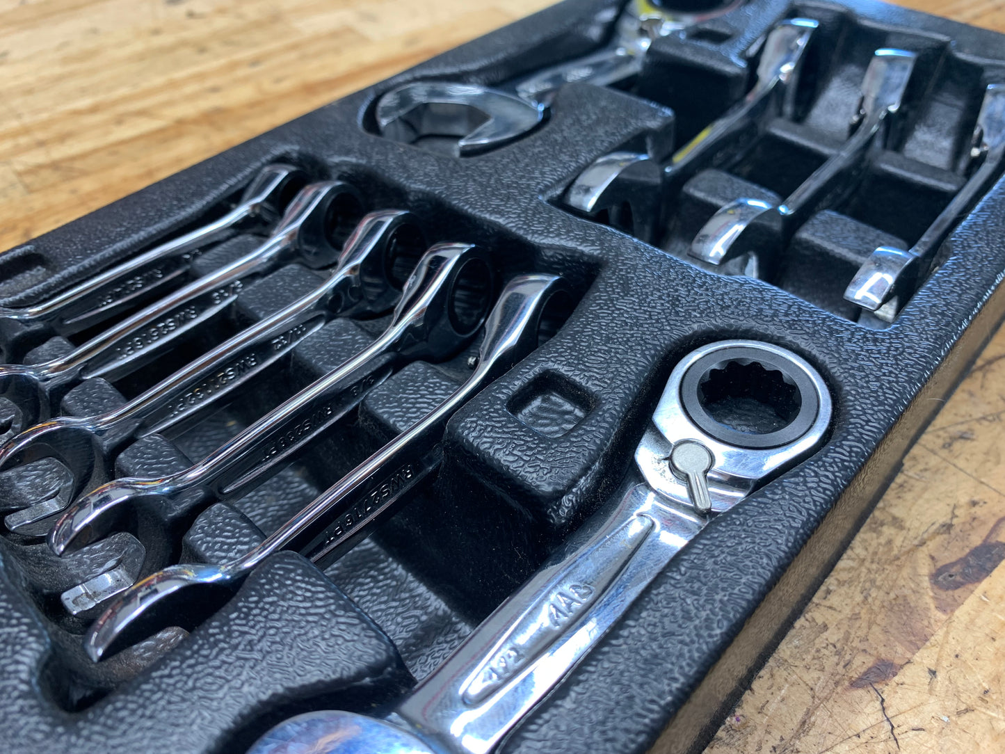 Mac Tools SAE Stubby Combo Wrench Set 10pc Mac Tools SRWS210PTA
