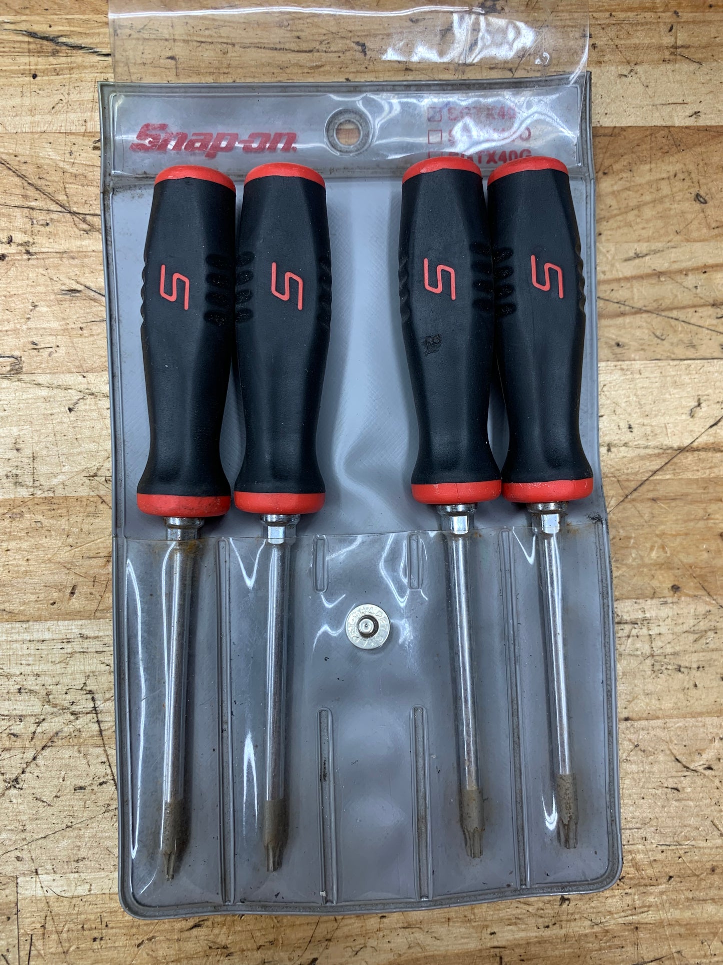 Snap On Mini Torx Screwdriver Pouch Set Vintage Soft Grip USA SGTX40B
