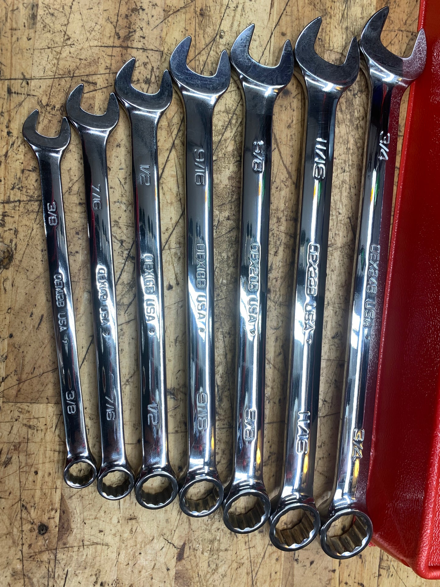 Snap On SAE Combo Wrench Set Flank Drive 7pc BRAND NEW USA SOEX707