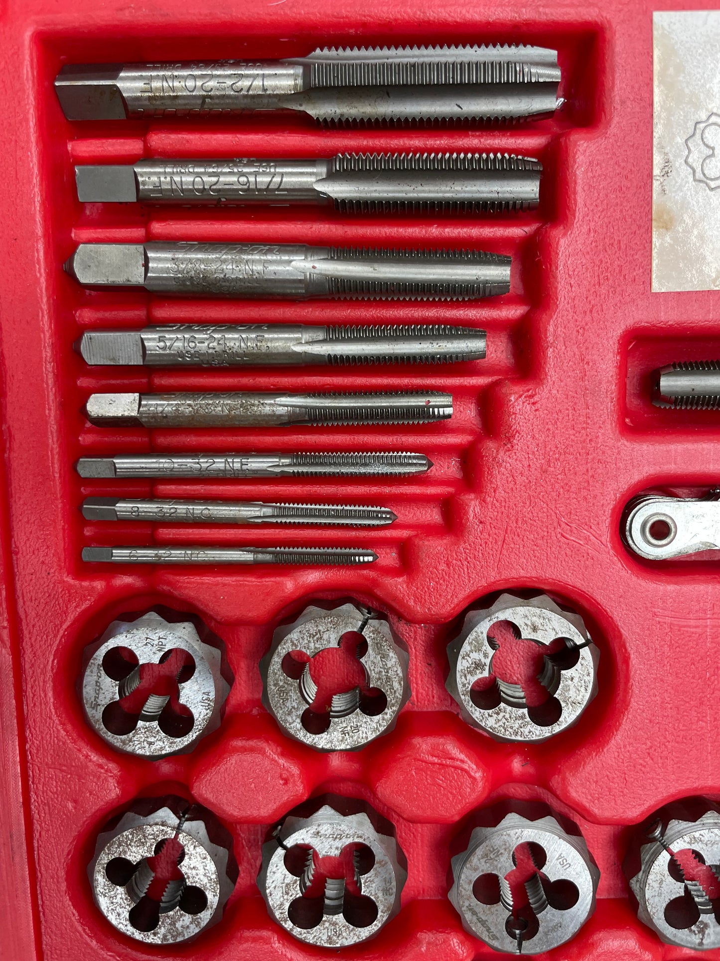 Snap On Metric & SAE Tap & Die Set 76pc LIKE NEW USA TDTDM500