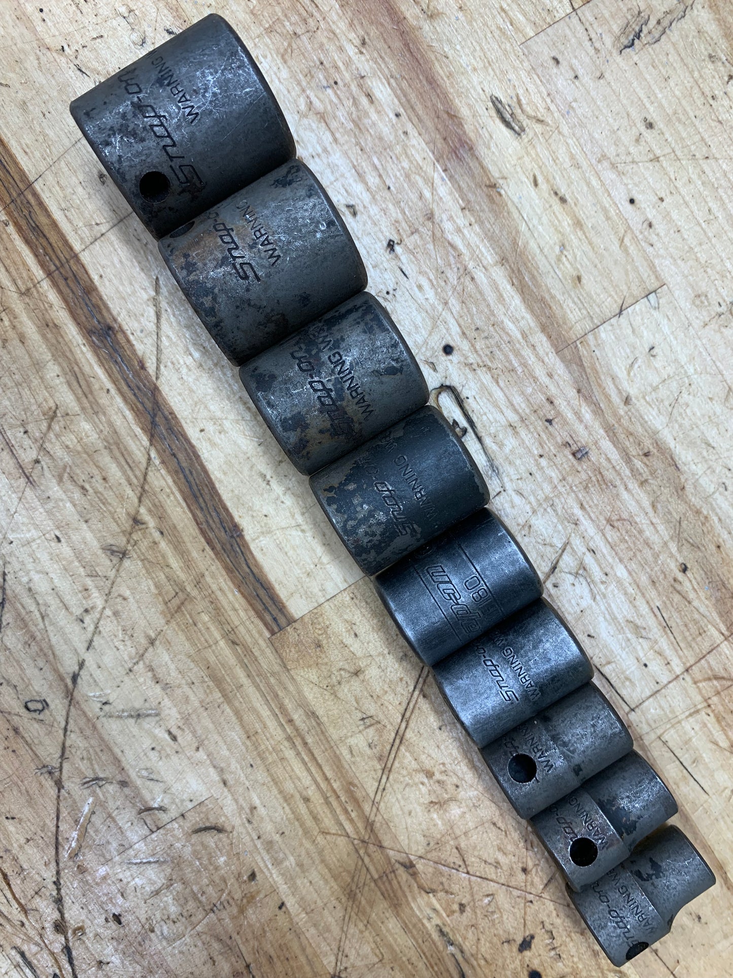 Snap On 3/8" SAE Impact Shallow Socket Set USA 5/16"-13/16" 9pc USA