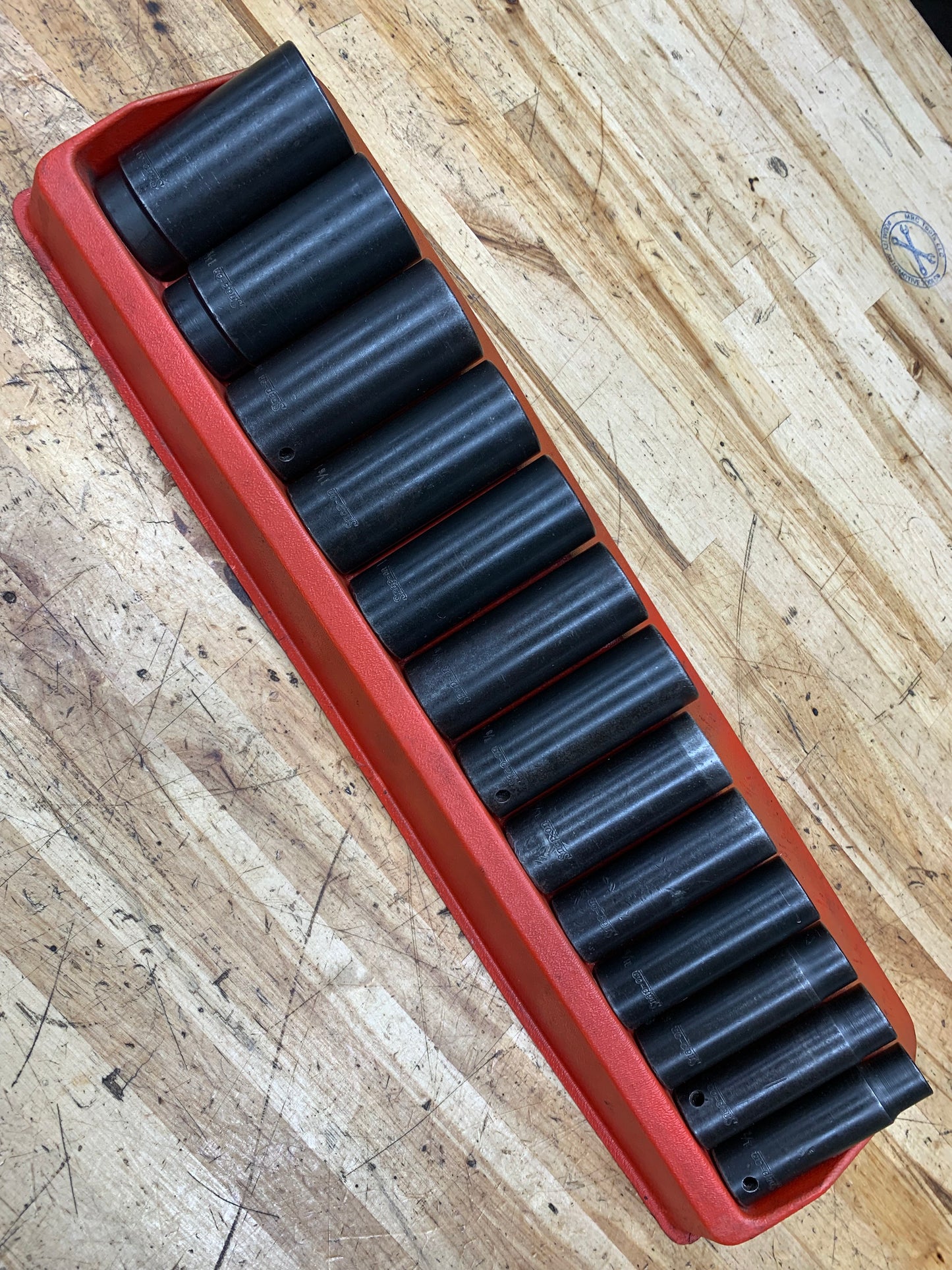 Snap On 1/2" SAE Impact Deep Socket Set 13pc USA 313SIMA