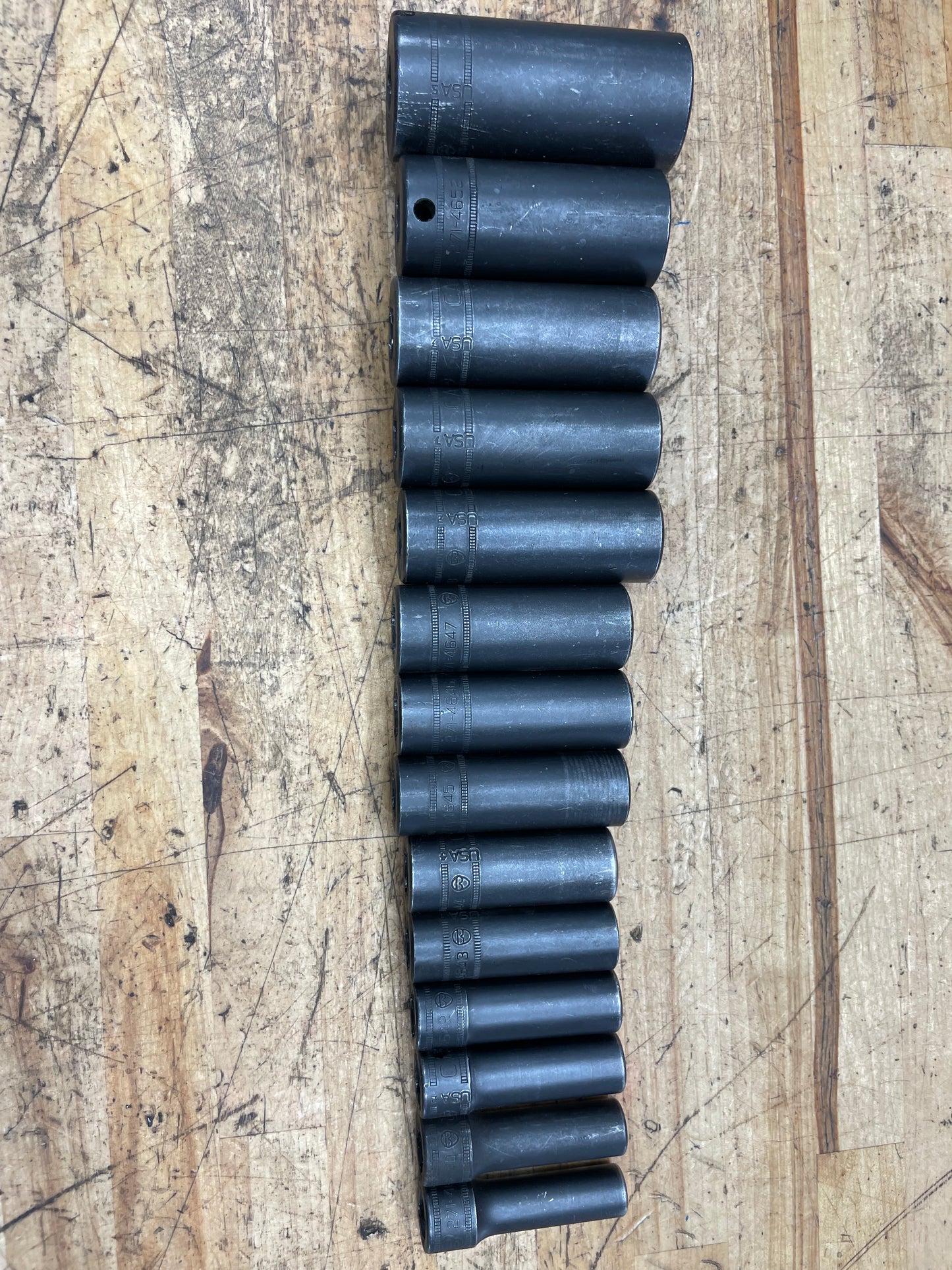 CAT by Snap On 3/8” Metric Deep Impact Socket Set 14pc USA 8-24mm