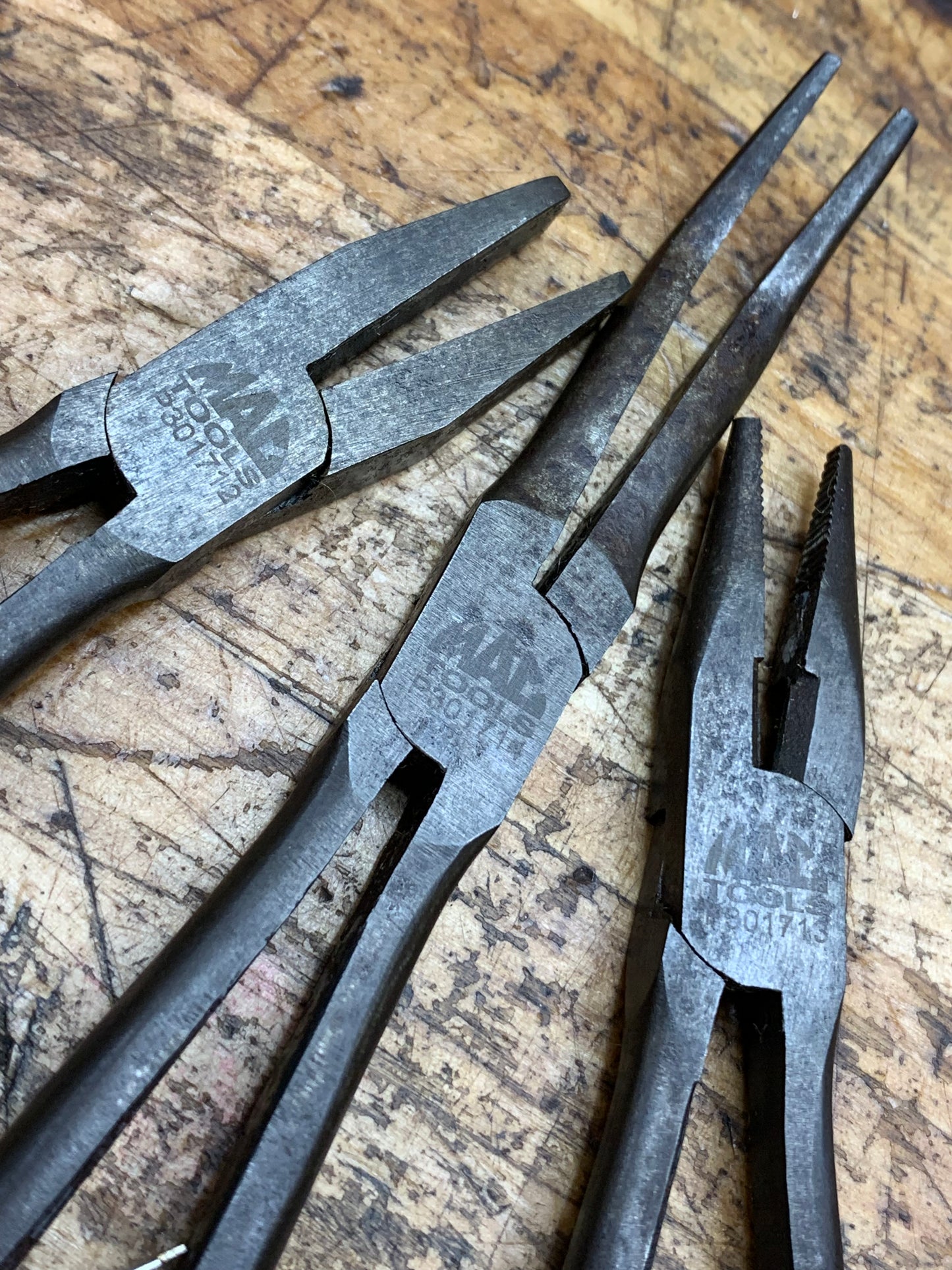 Mac Tools Mini Long Pliers 3pc: Needle Nose, Bent NN, Duckbill