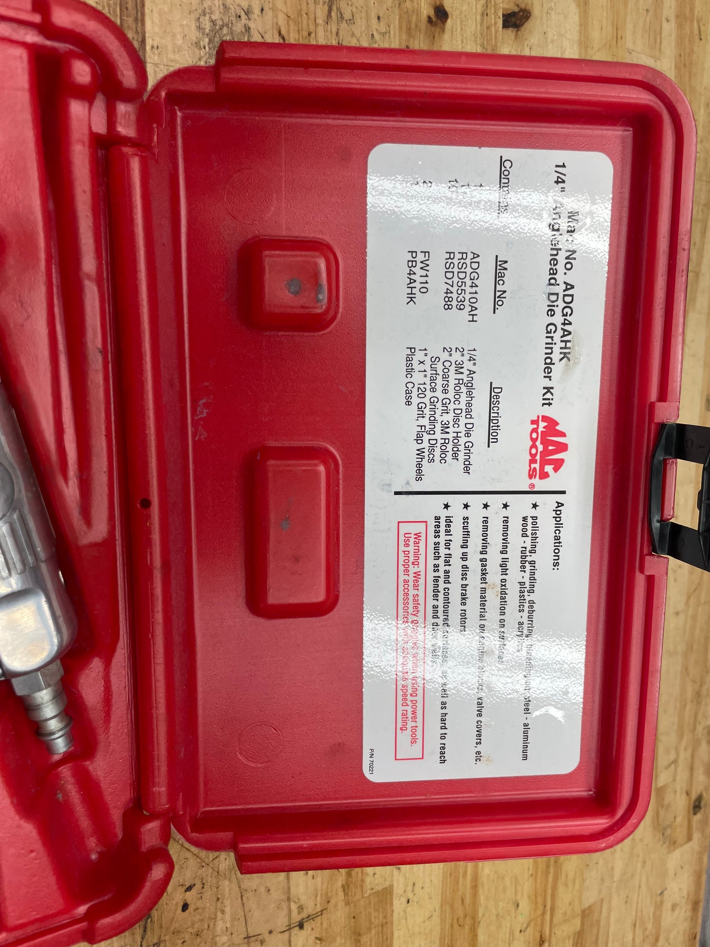 Mac Tools 90 Degree Air Die Grinder Set ADG4AHK