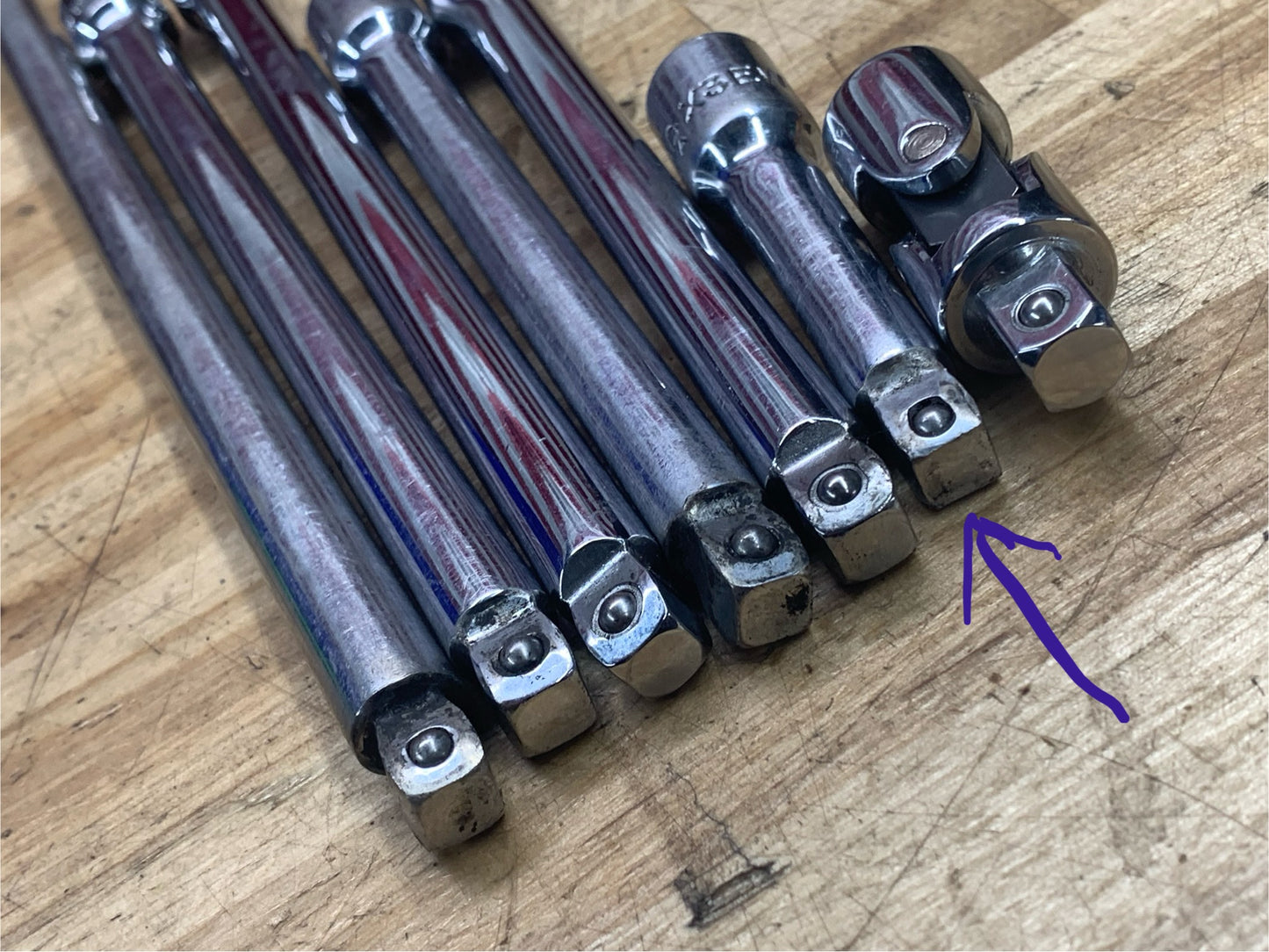 Mac Tools 3/8” Swivel Extension set & Universal