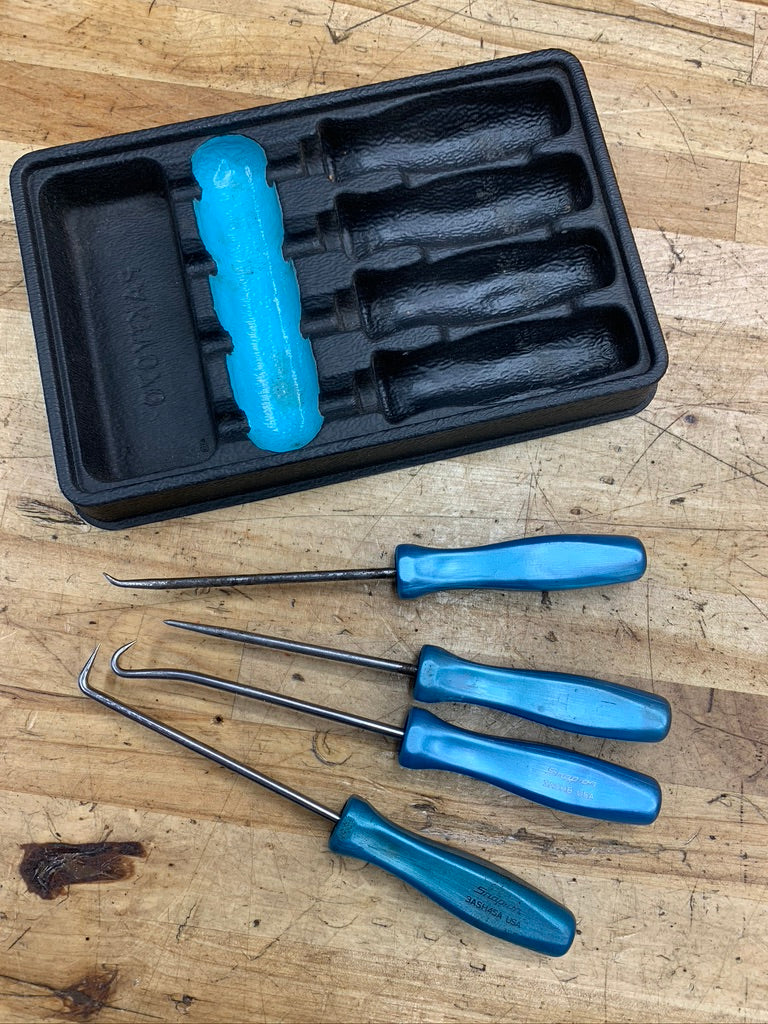 Snap On Pearl Blue Mini Pick Set 4pc USA