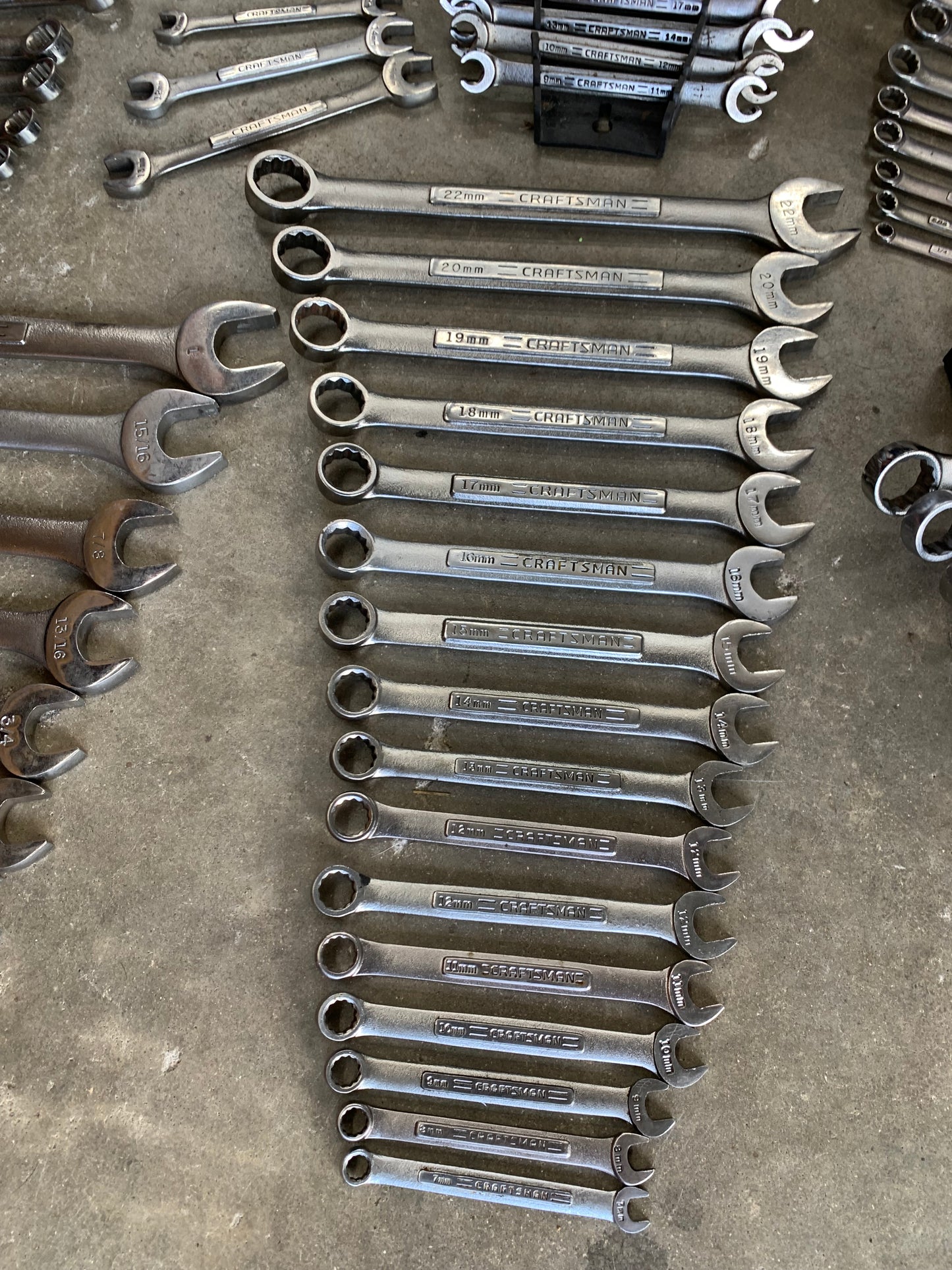 100% USA Craftsman Massive Tool Lot 13 COMPLETE WRENCH SETS SAE & Metric 196Pc