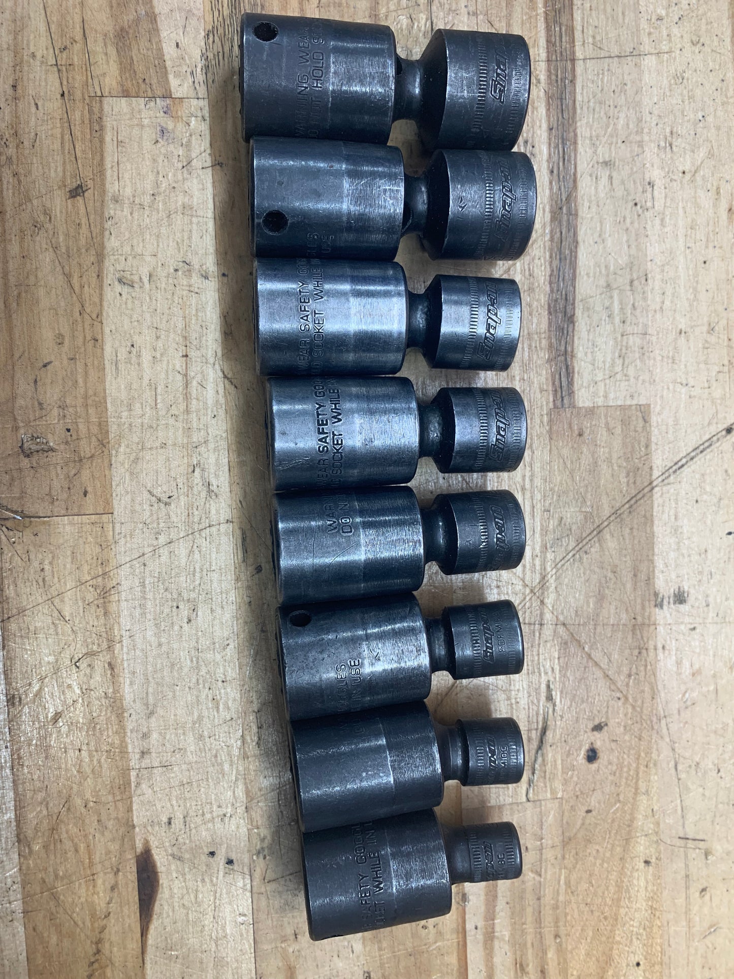 Snap On Metric 3/8” Impact Swivel Universal Socket Set 8pc