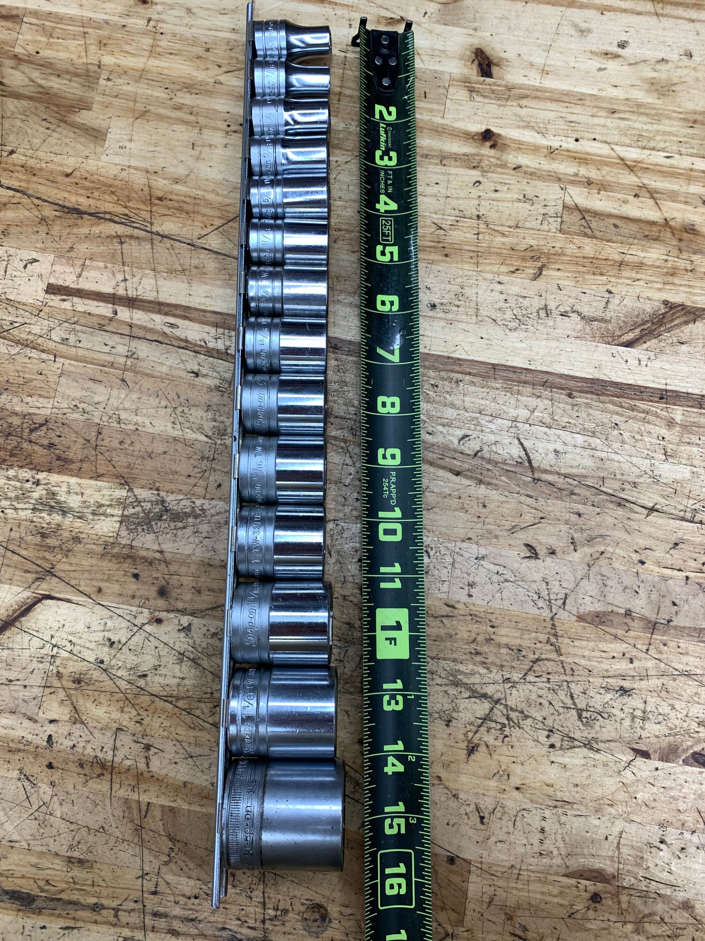 Snap On 1/2” SAE Shallow Socket Set 14pc USA