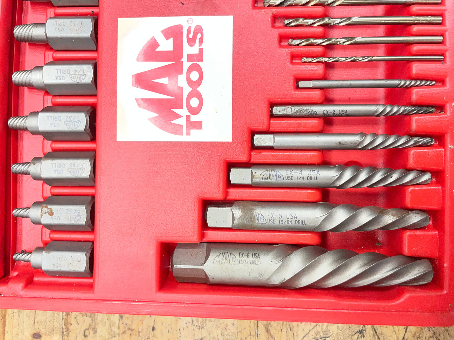 Mac Tools 35pc. Broken Bolt Extractor Set With Left Hand Cobalt Bits 35LHDES