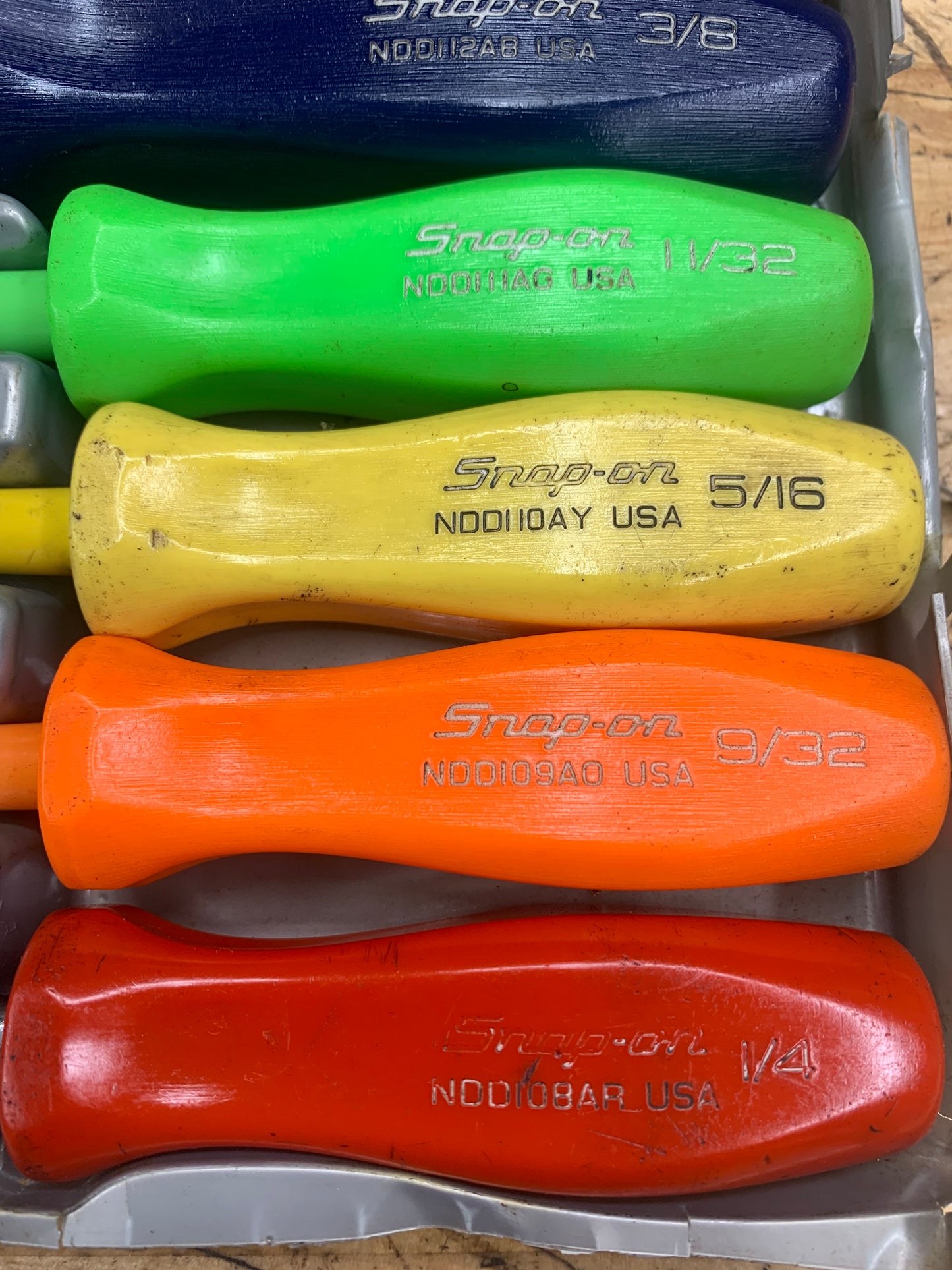 Snap On SAE Nut Driver Set 7pc Set USA NDD1070A