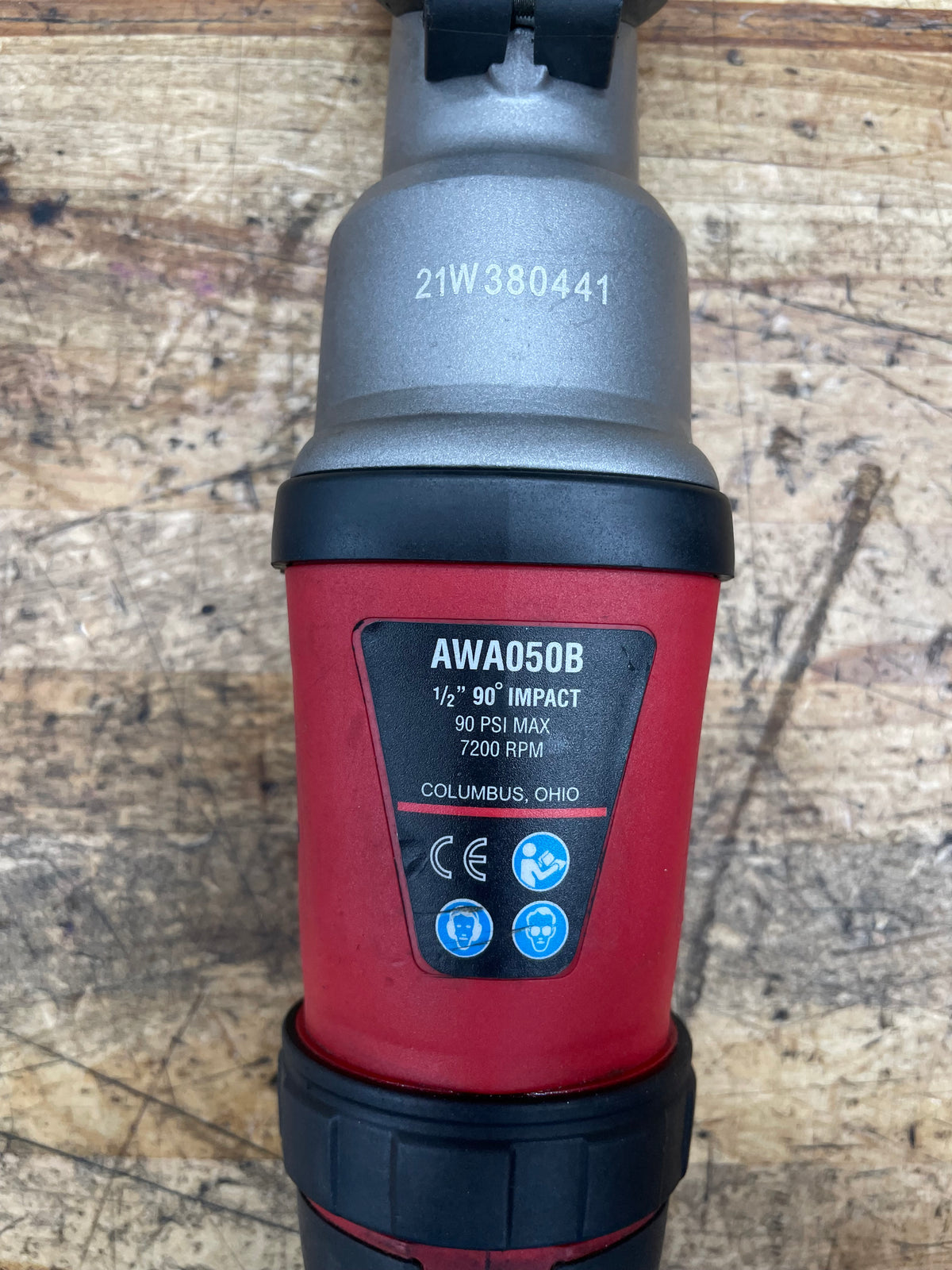 Mac Tools 1/2" Air Impact Wrench 90 Degree Obstruction AWA050B