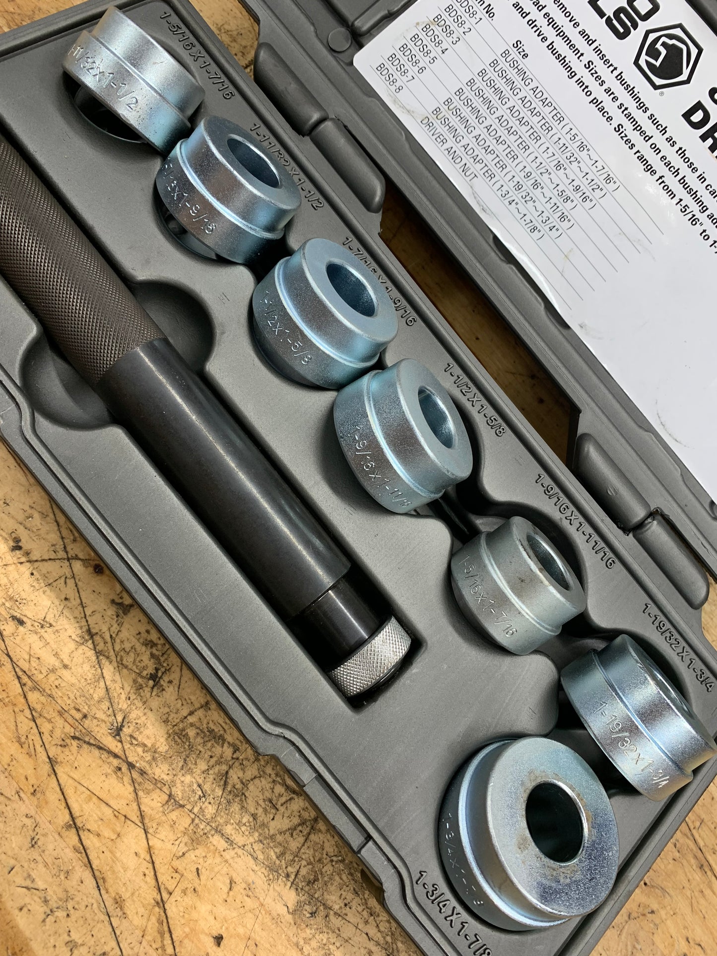 Matco Bushing Driver Set 8pc BDS8
