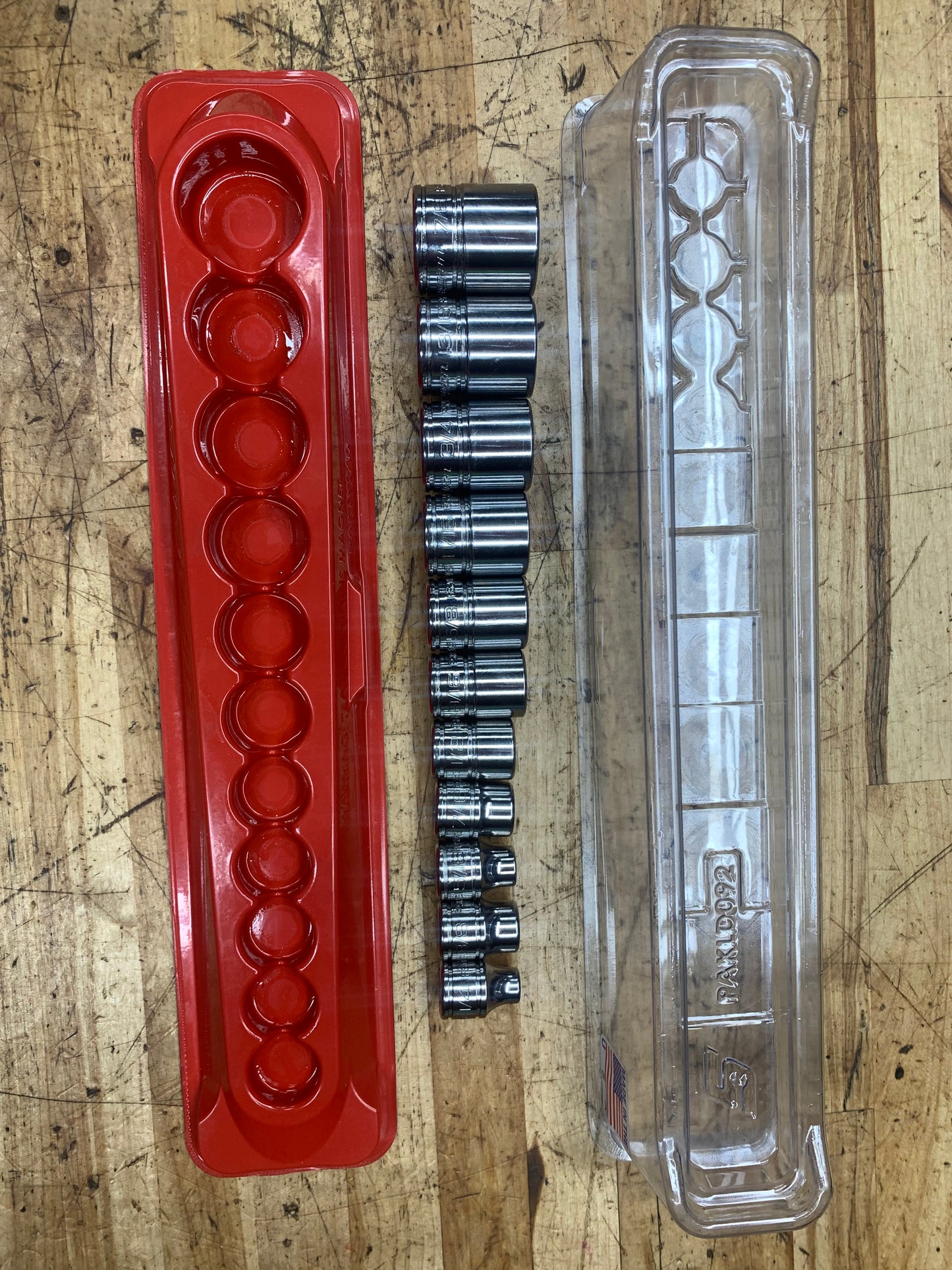 Snap On 3/8" SAE Shallow Socket Set 11pc MINT USA 211FSY