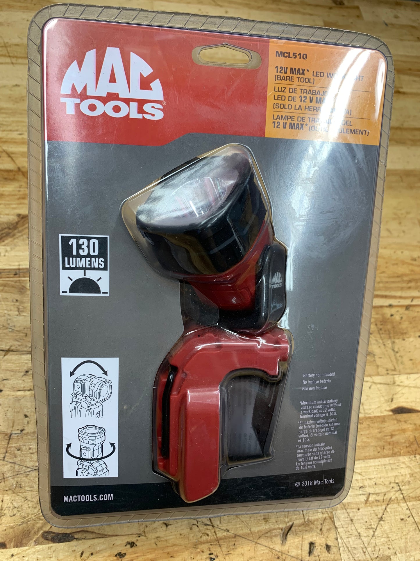 Mac Tools 12v Work Light BRAND NEW MCL510