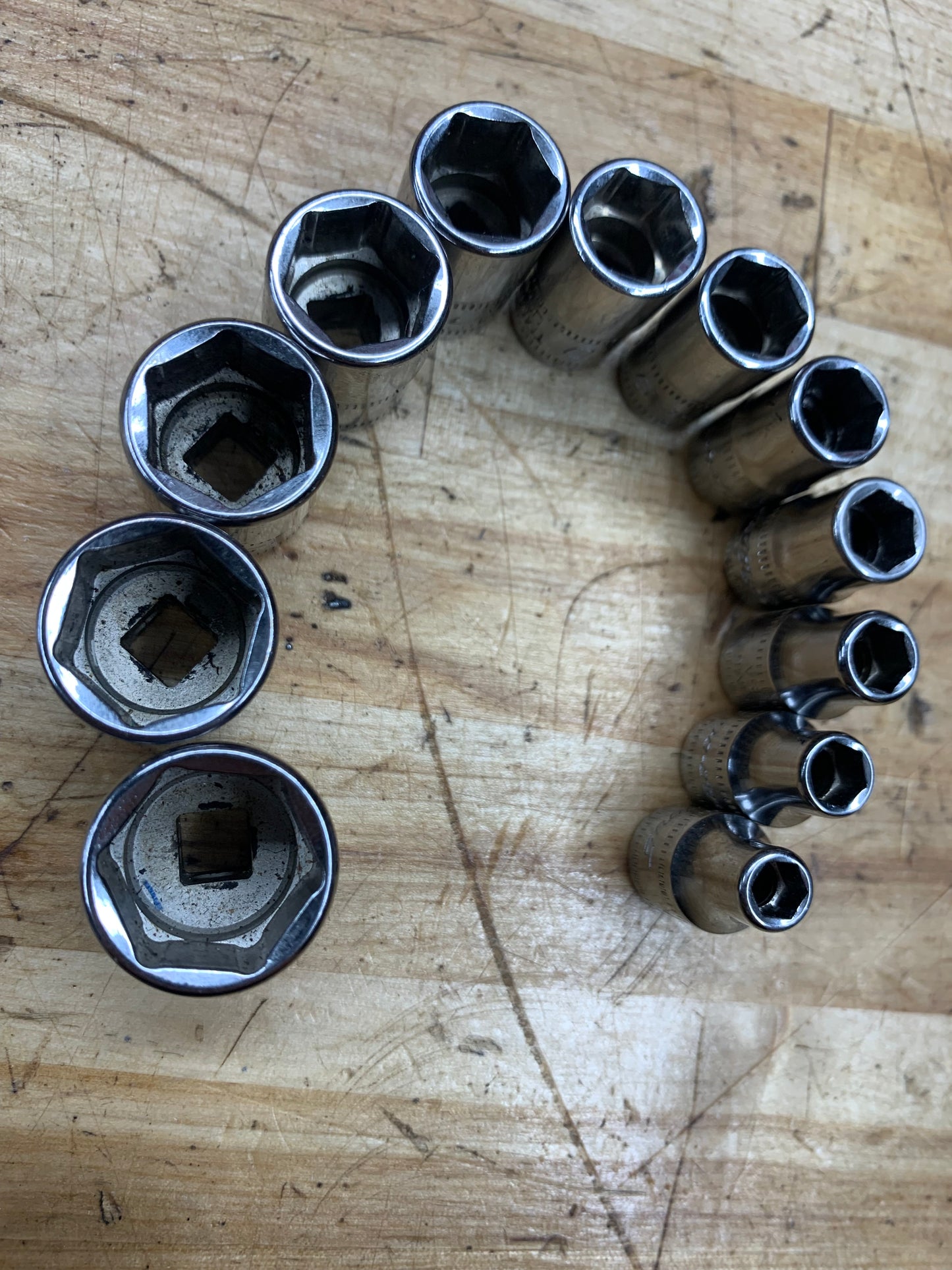 Snap On 1/4” Metric Shallow Socket Set 12pc, 5-15mm USA 112TMMY