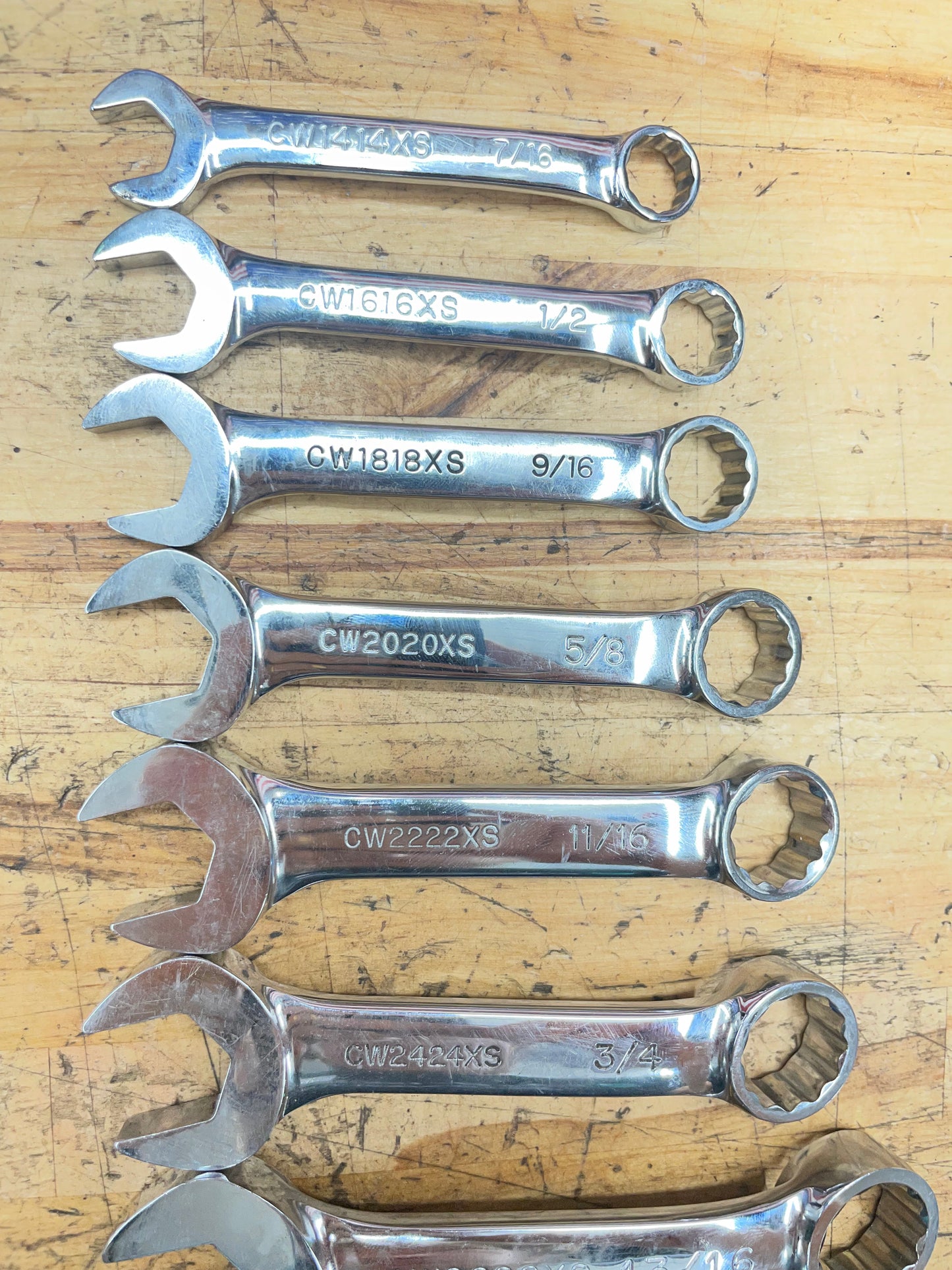Cornwell SAE Stubby Combo Wrench Set 10pc 7/16”-1” USA WCXS110ST