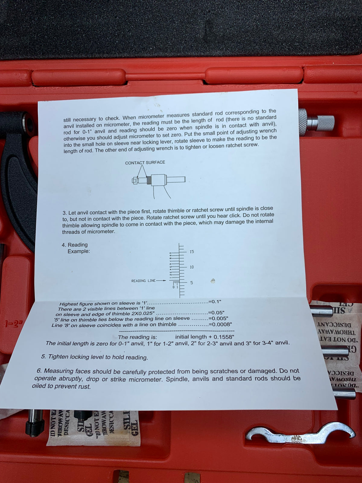 Mac Tools 0-4” Micrometer LIKE NEW RMC40