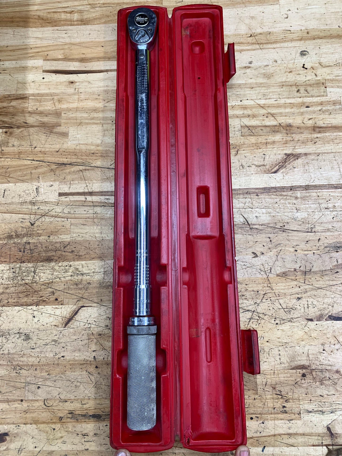 Snap On 1/2” Click Style Torque Wrench 30-200 Ft Lb. USA QJR3200B
