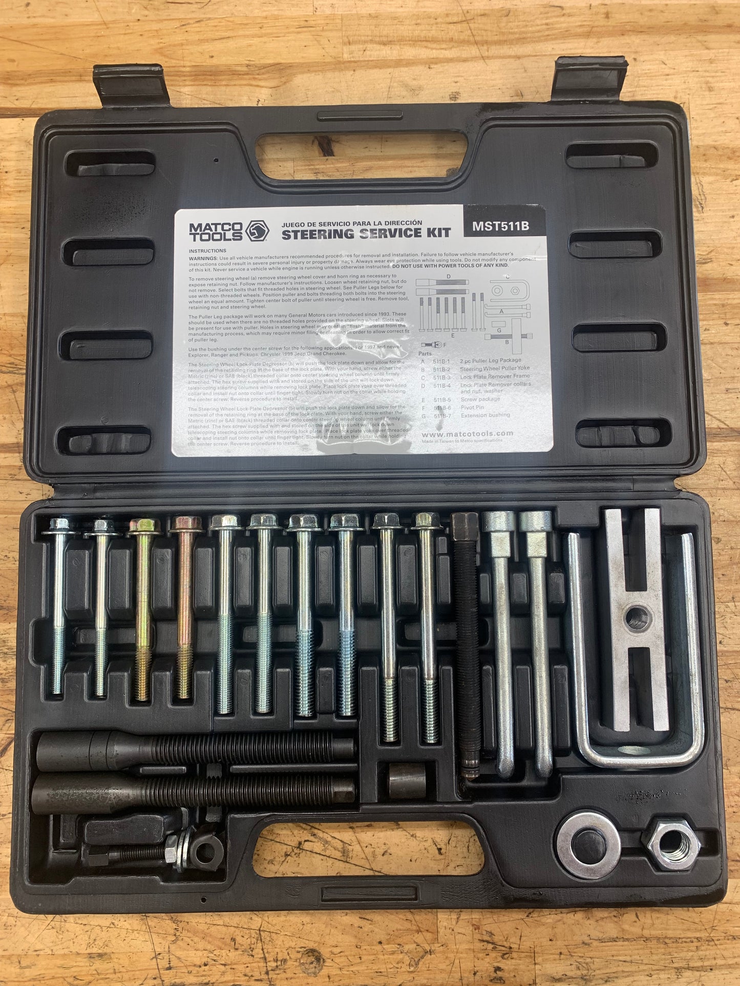 Matco Tools Steering Service Kit MST511B