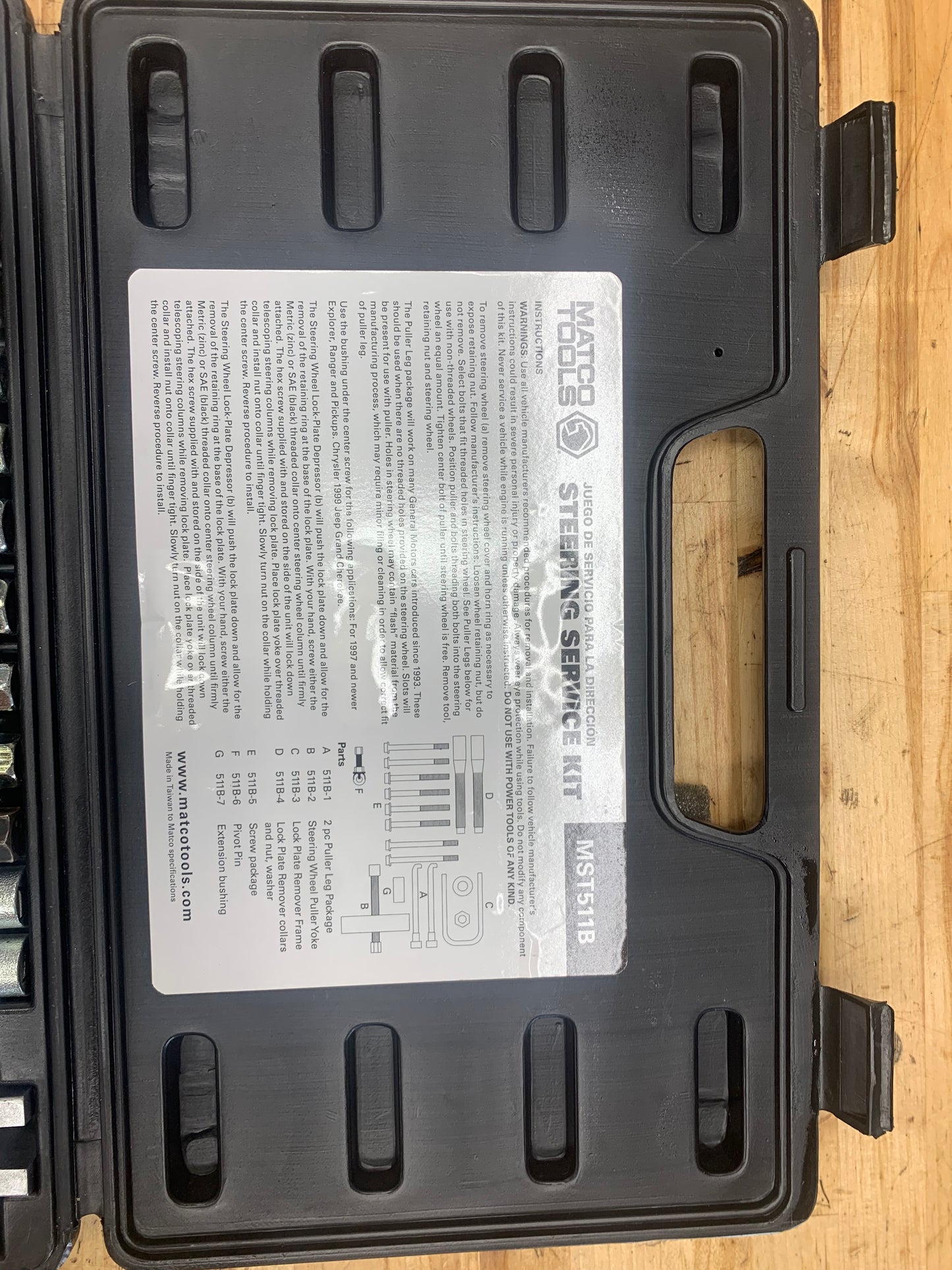 Matco Tools Steering Service Kit MST511B