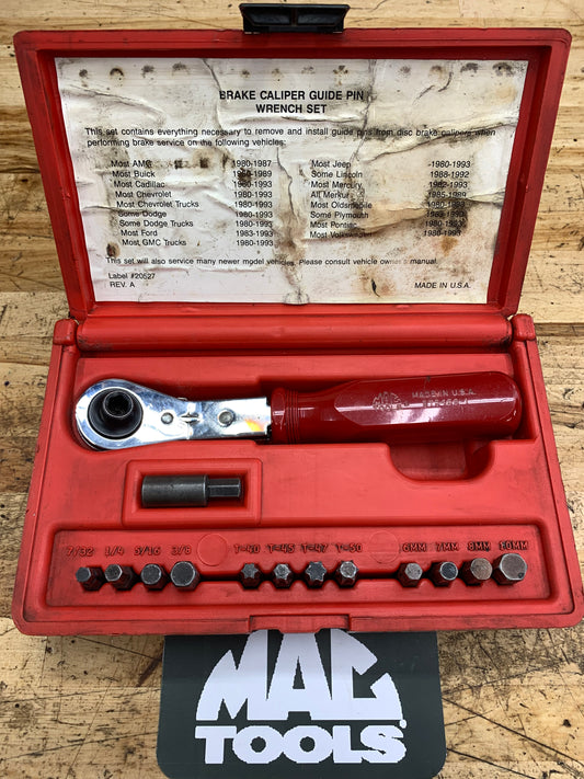 Mac Tools Brake Caliper Guide Pin Wrench Set BT54581