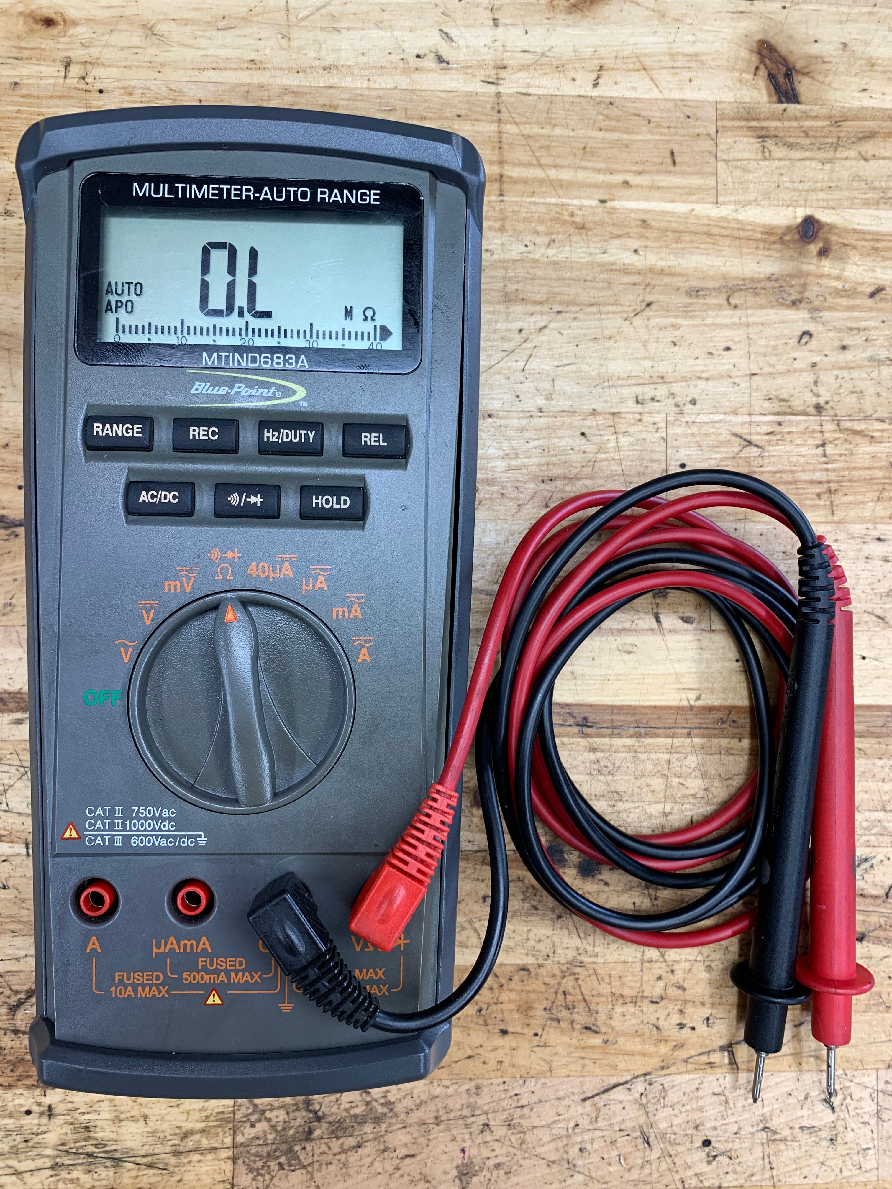 Blue Point Auto Ranging Multimeter MTIND683A – MRC Tools LLC